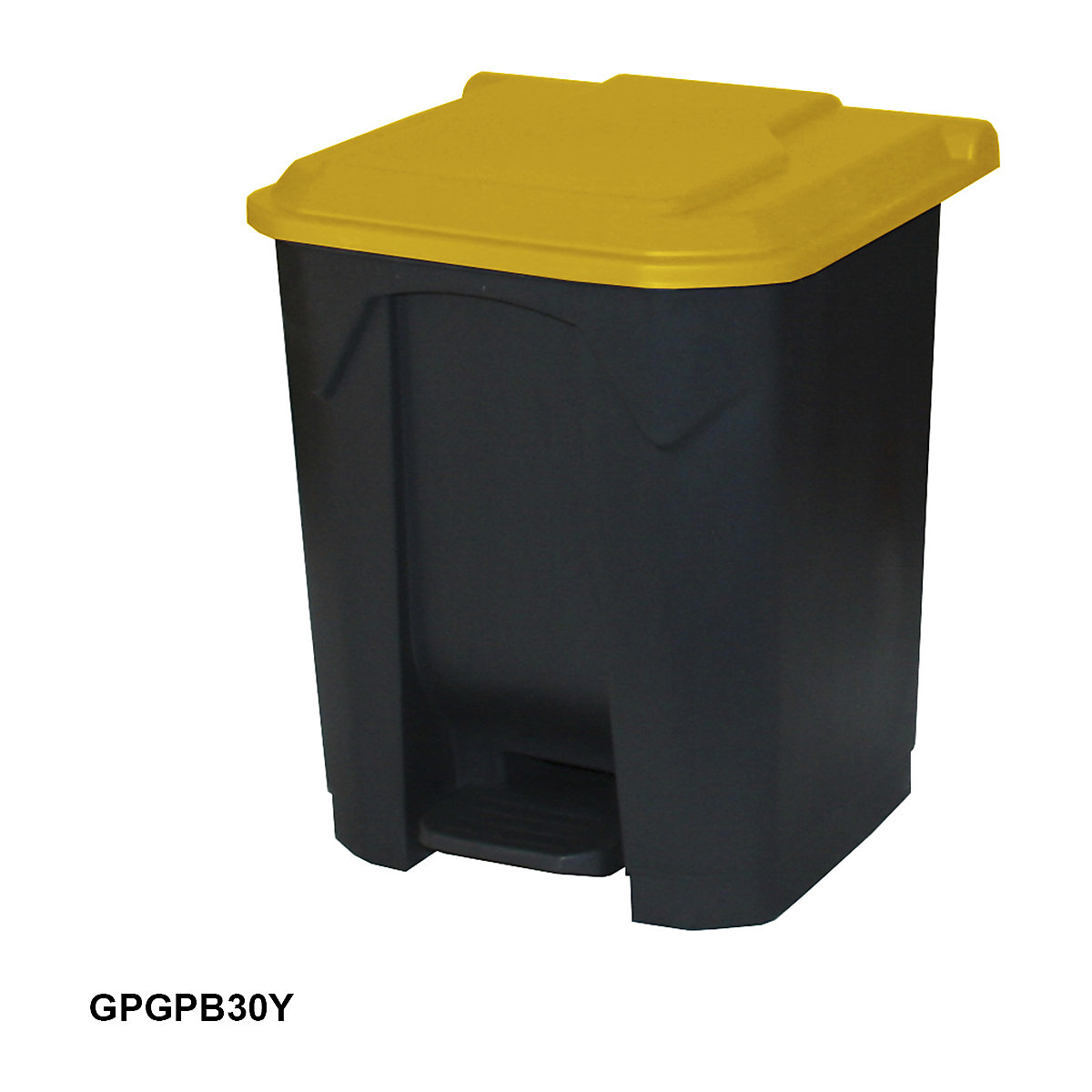 Grey Pedal Bins with Colour Lid Options (Product illustration 3)-2