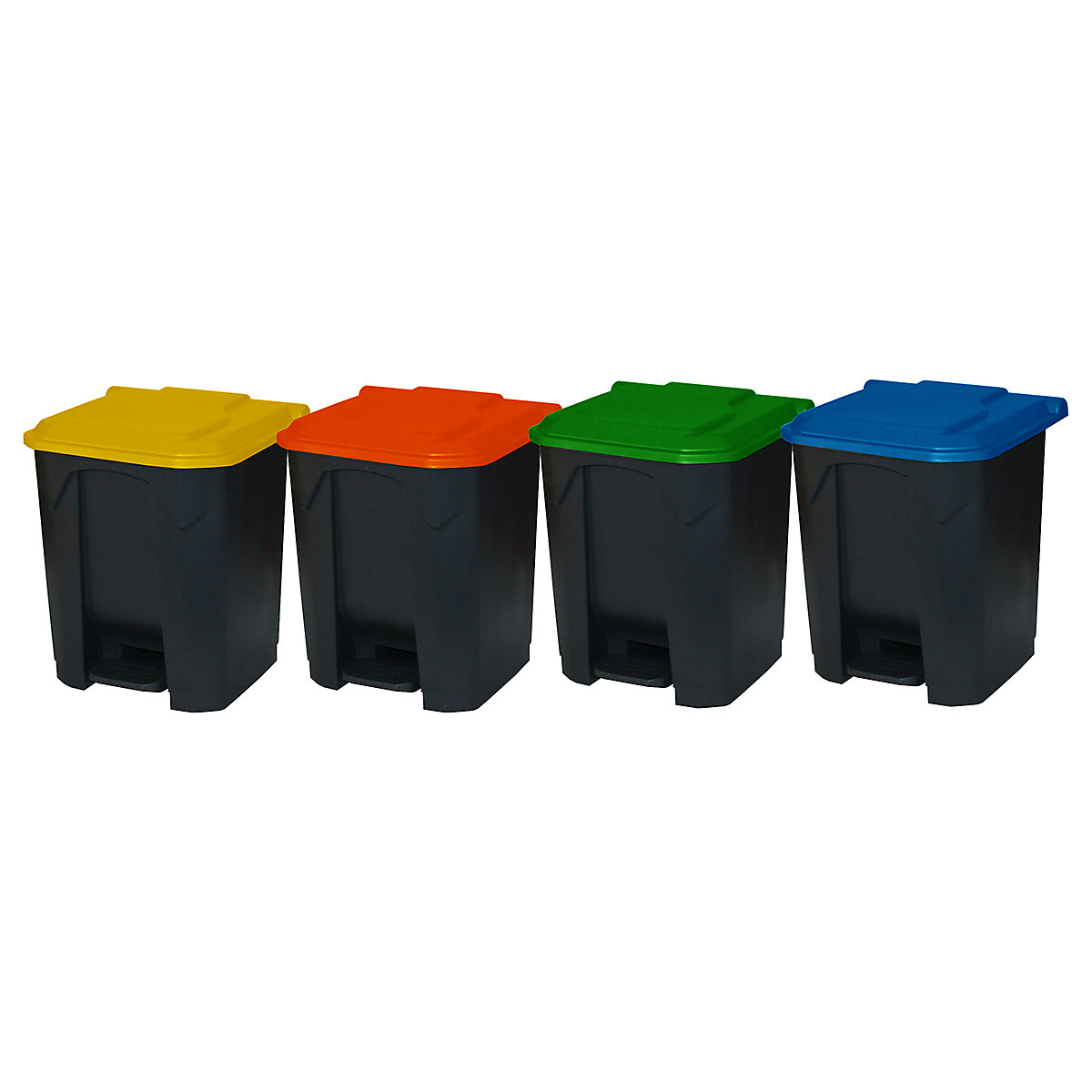 Grey Pedal Bins with Colour Lid Options