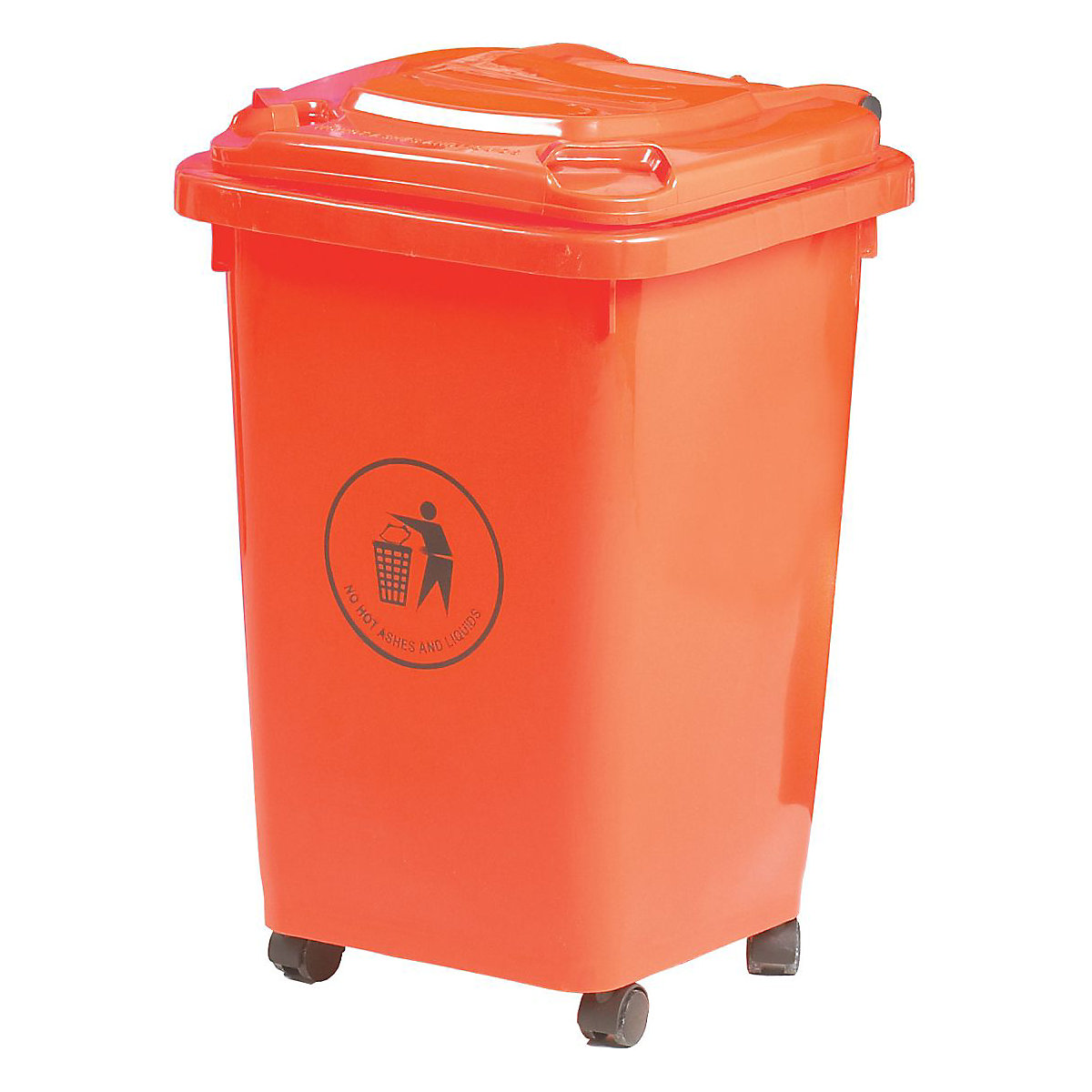 Indoor Wheelie Bins | 30L & 50L, Indoor Wheelie Bins | 30L & 50L, Indoor Wheelie Bin | 650h x 420w x 470d mm | 50 Litre | Red/Orange-3