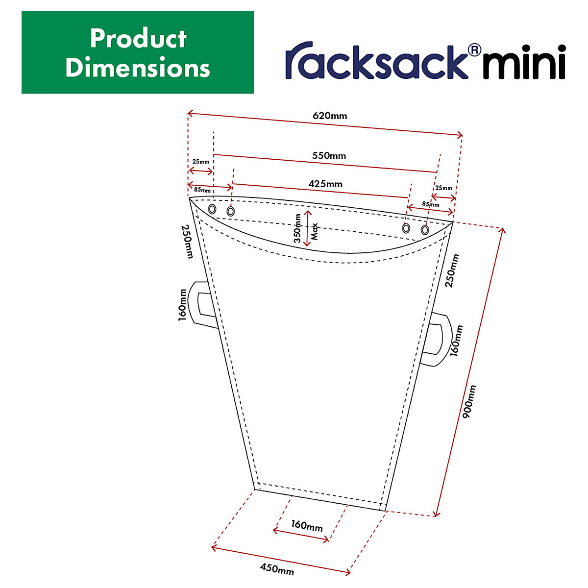 Racksack Mini | Waste & Recycling Sacks for Workstations (Product illustration 9)-8
