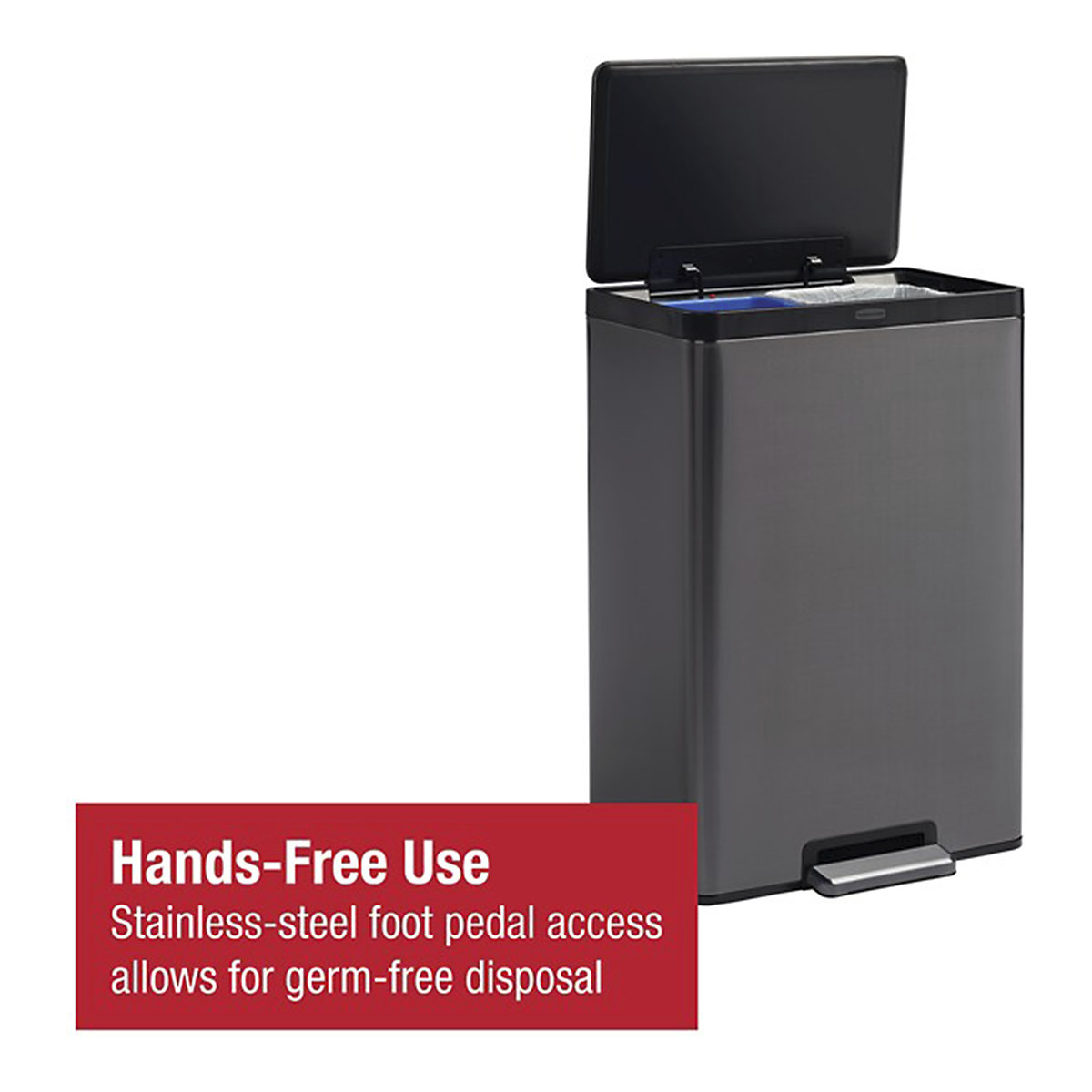 Rubbermaid Elite Dual Stream Stainless Steel Step-On Bins (Product illustration 4)-3