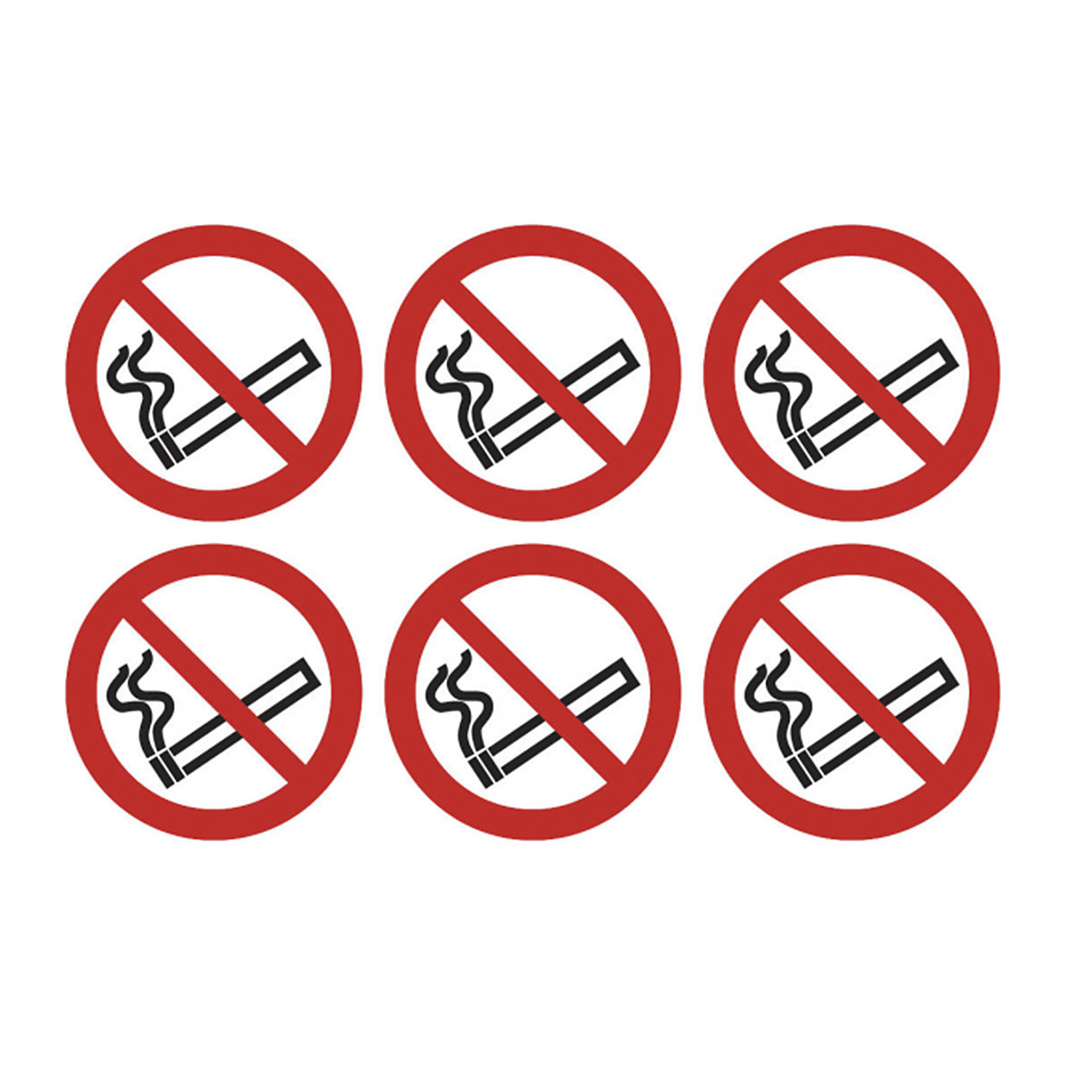 24 No Smoking Symbol 6 Per Sheet 4 Sheets Safety Sign With BiGDUG