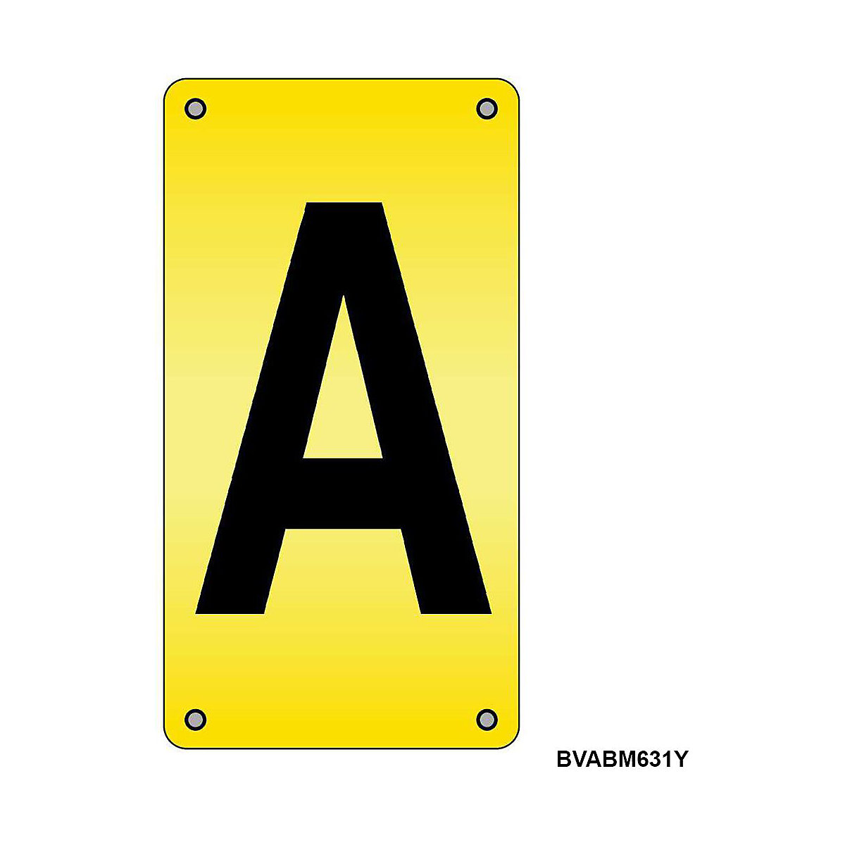 Aisle & Bay ID Markers, Aisle & Bay ID Markers, Aisle & Bay ID Marker 660h x 343w mm Yellow (With 1 x 500mm Character)-2