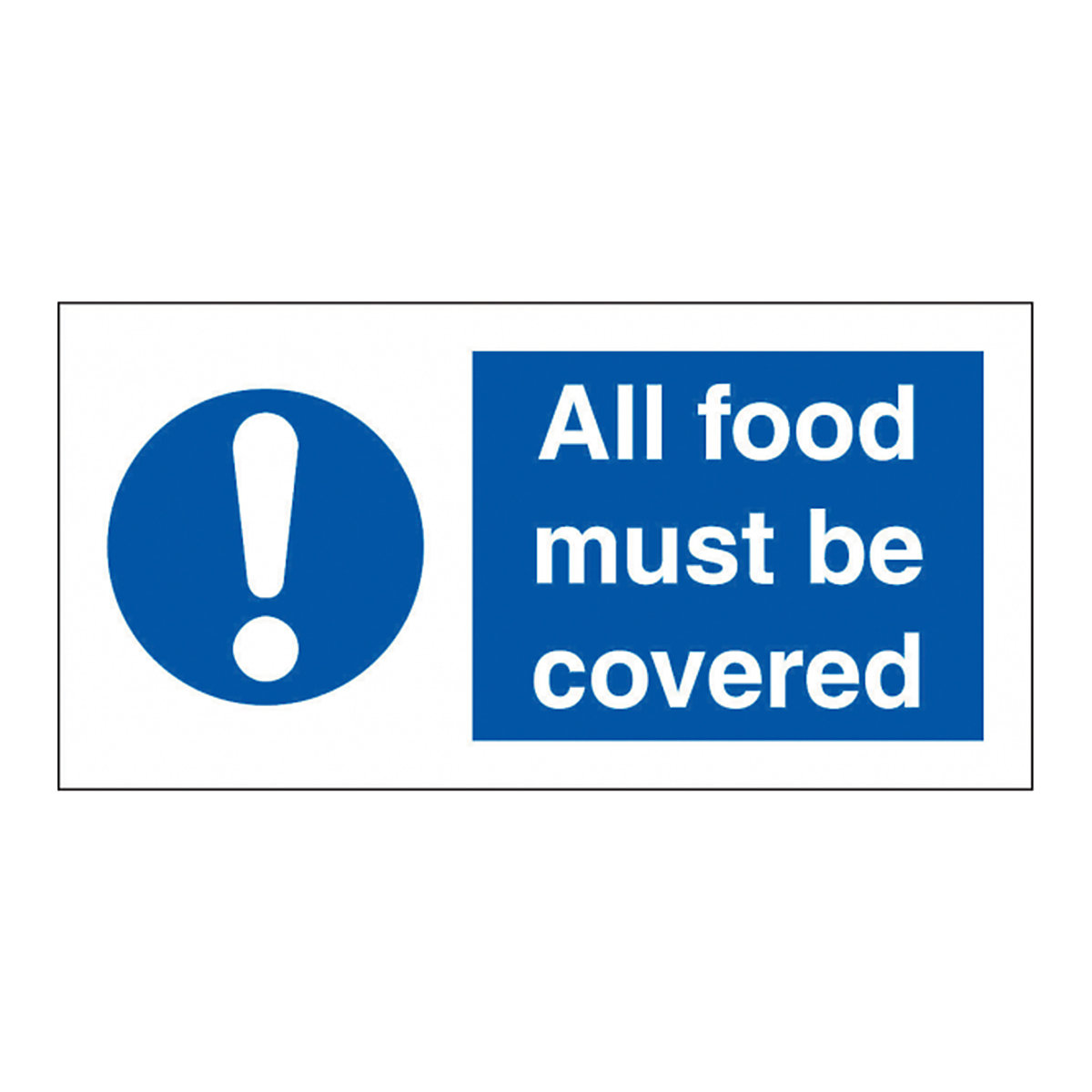 All Food Must Be Covered Safety Sign
