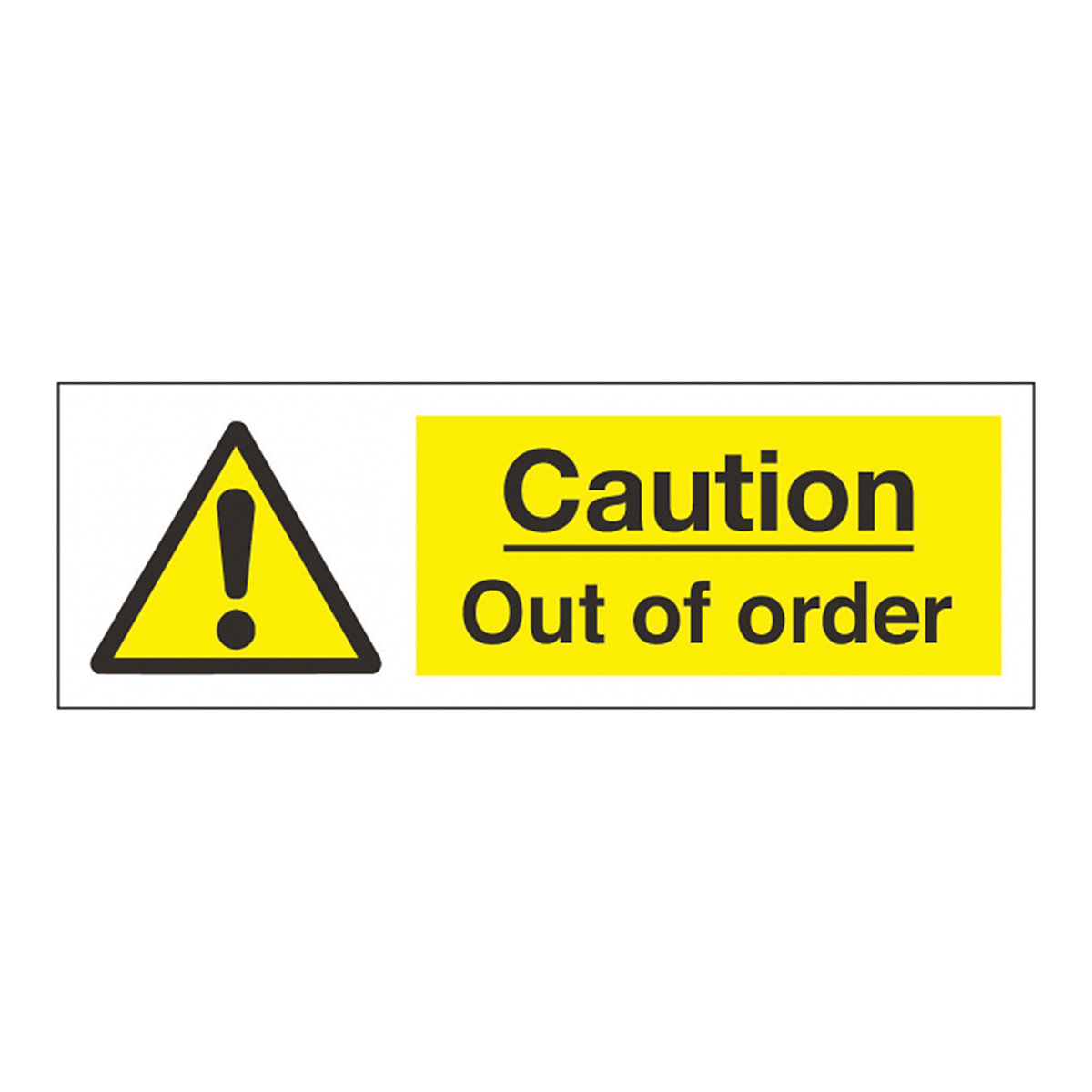 Caution Out Of Order Signs, Caution Out Of Order Signs, Caution Out Of Order Signs | 300mm x 100mm | Self Adhesive Vinyl-1
