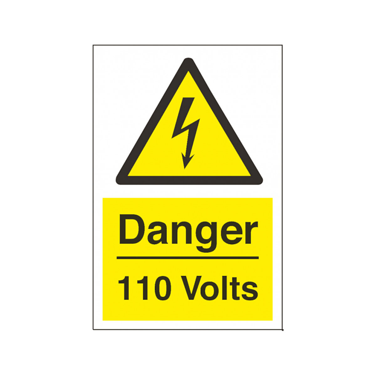 Danger 110 Volts Safety Sign