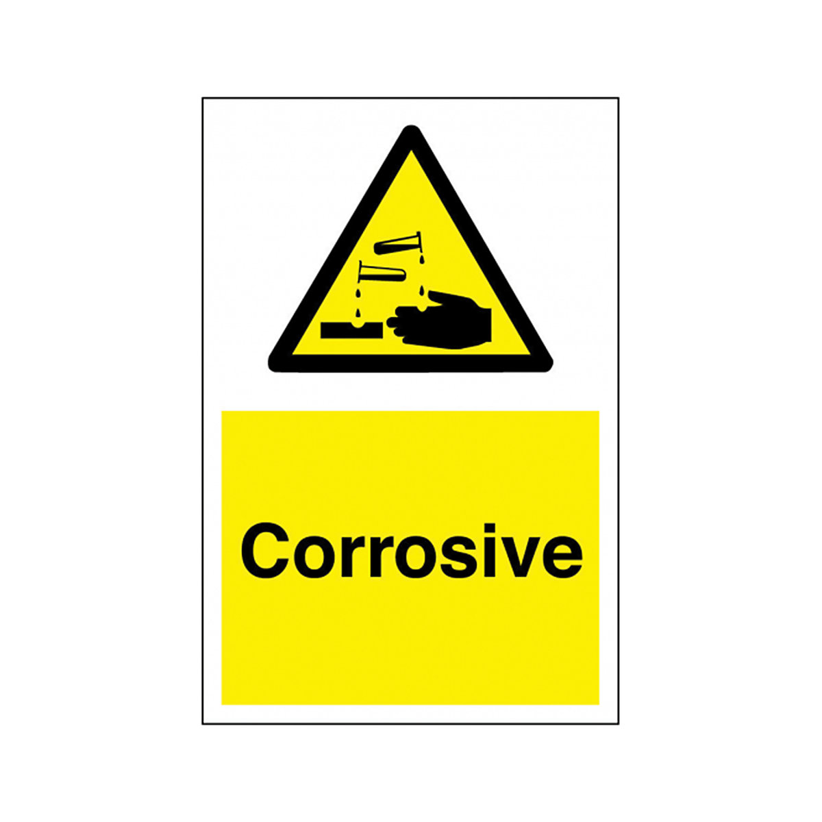 Danger Corrosive Safety Signs, Danger Corrosive Safety Signs, Danger Corrosive Safety Signs | 200mm x 300mm | 1mm Rigid Plastic-1