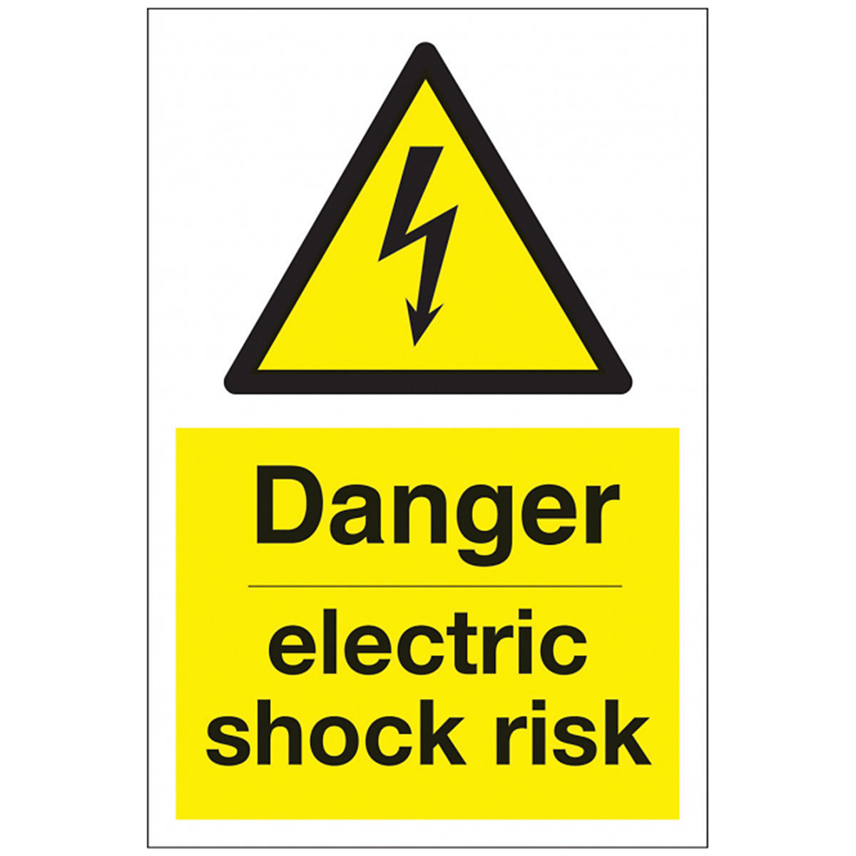 Danger Electric Shock Risk Safety Signs