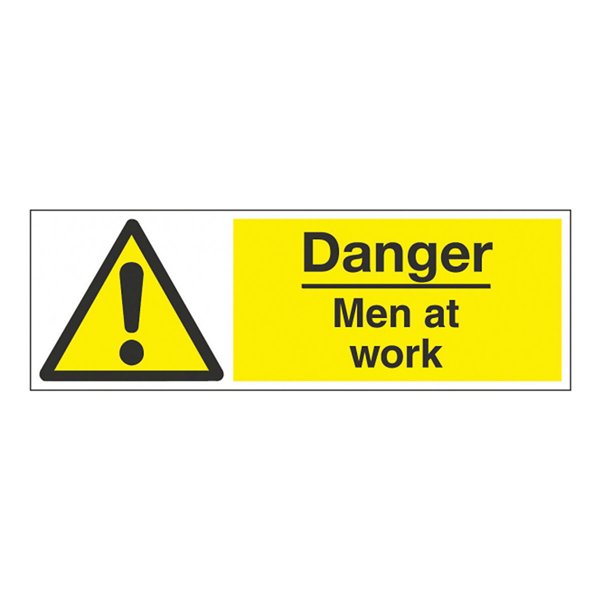 Danger Men At Work Signs, Danger Men At Work Signs, Danger Men At Work Signs | 600mm x 200mm | 1mm Rigid Plastic-1