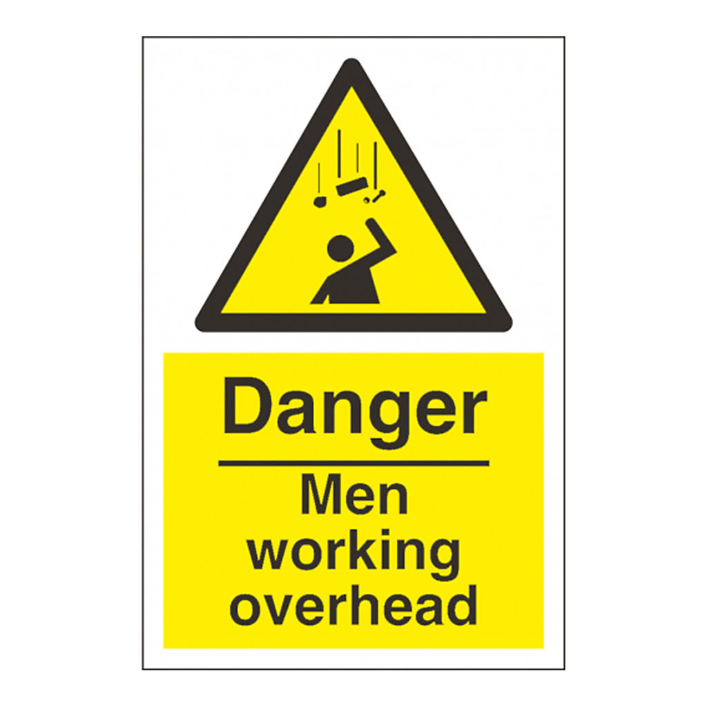 Danger Men Working Overhead Safety Sign From BiGDUG | Facilities ...