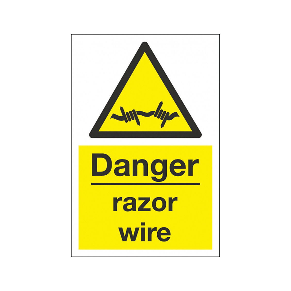 Danger Razor Wire Safety Signs
