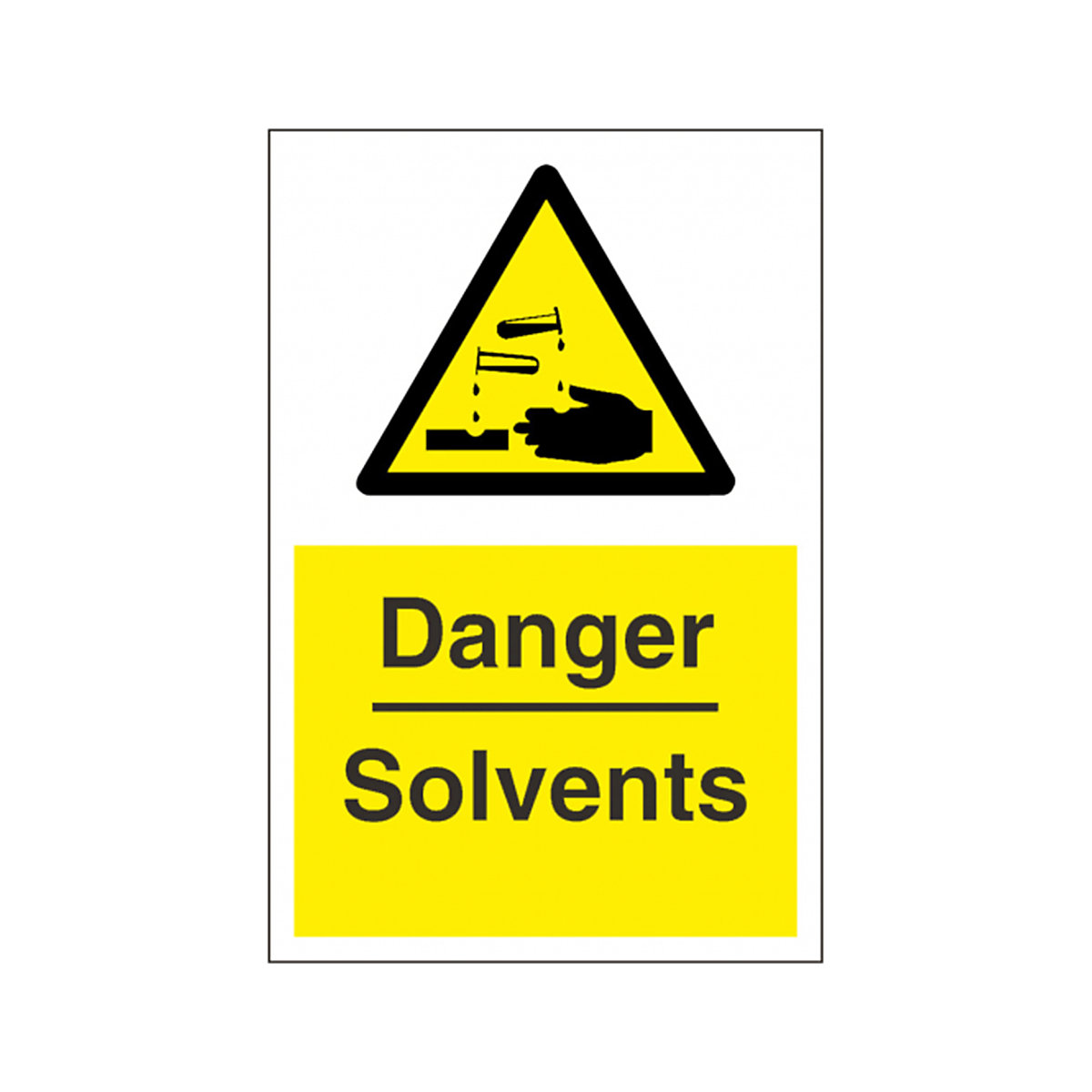 Danger Solvents Safety Sign