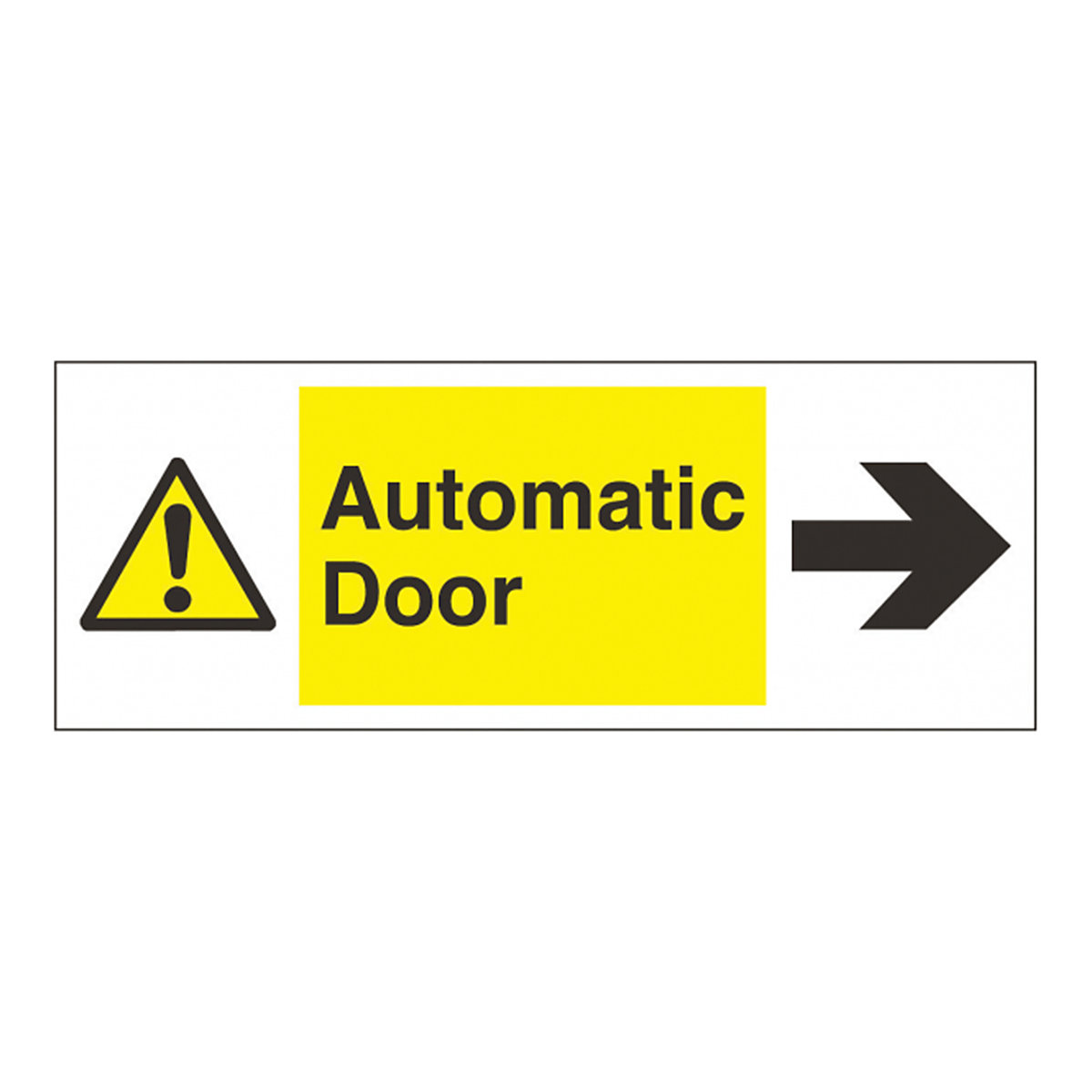 Directional Automatic Door Signs, Directional Automatic Door Signs, Directional Automatic Door Signs | 200mm x 75mm | 1mm Rigid Plastic | Right-1