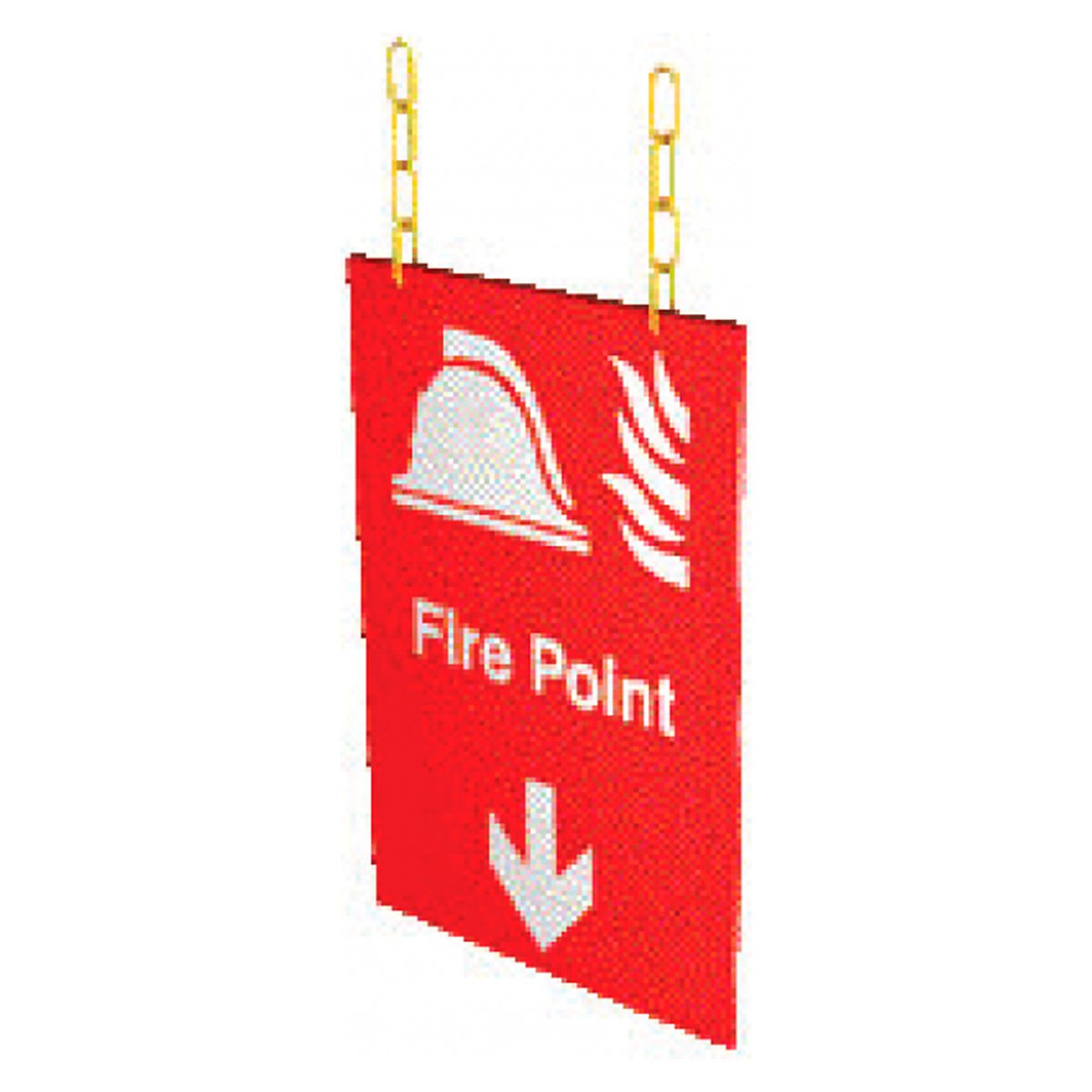 Double Sided Hanging Fire Point Safety Sign