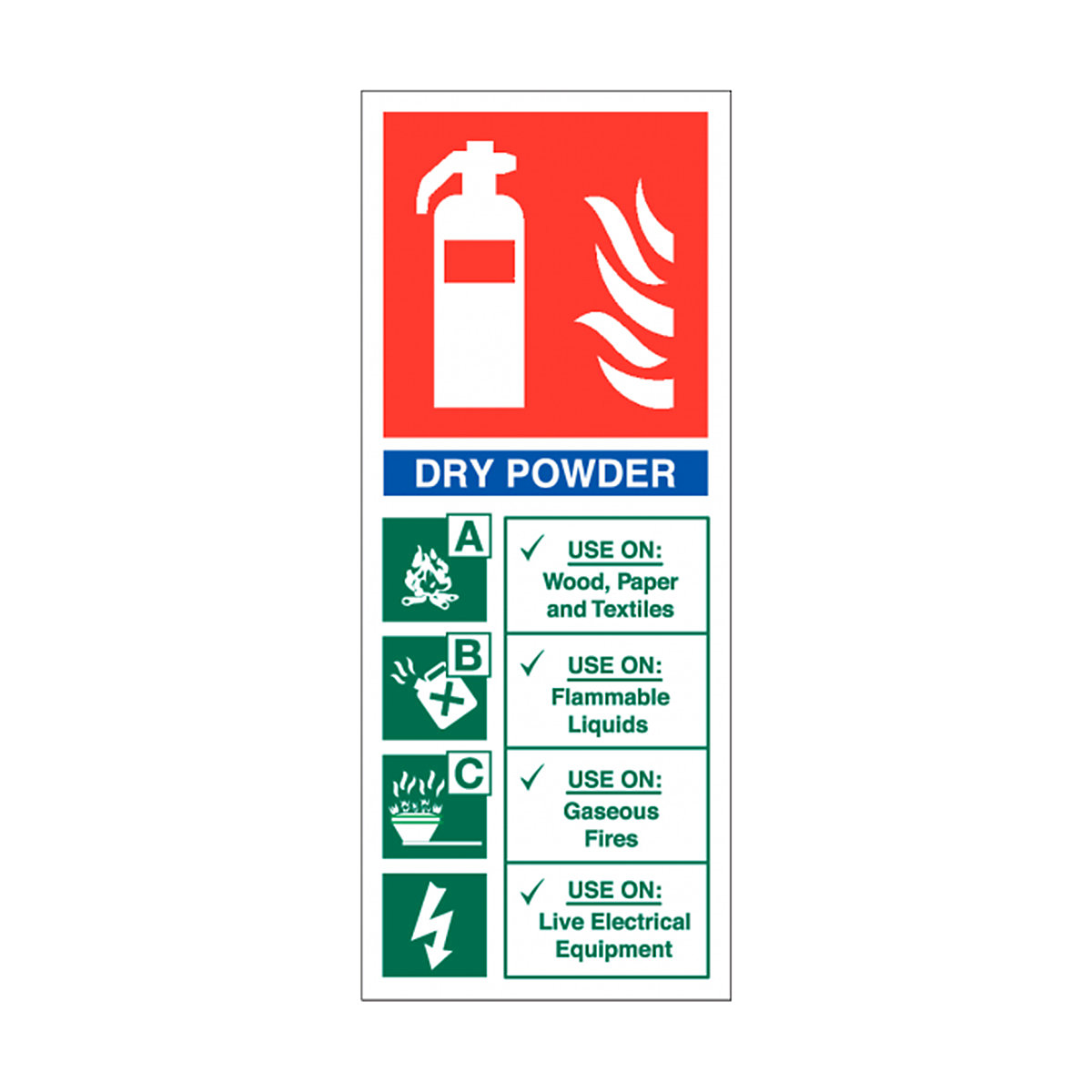 Dry Powder Extinguisher Safety Sign