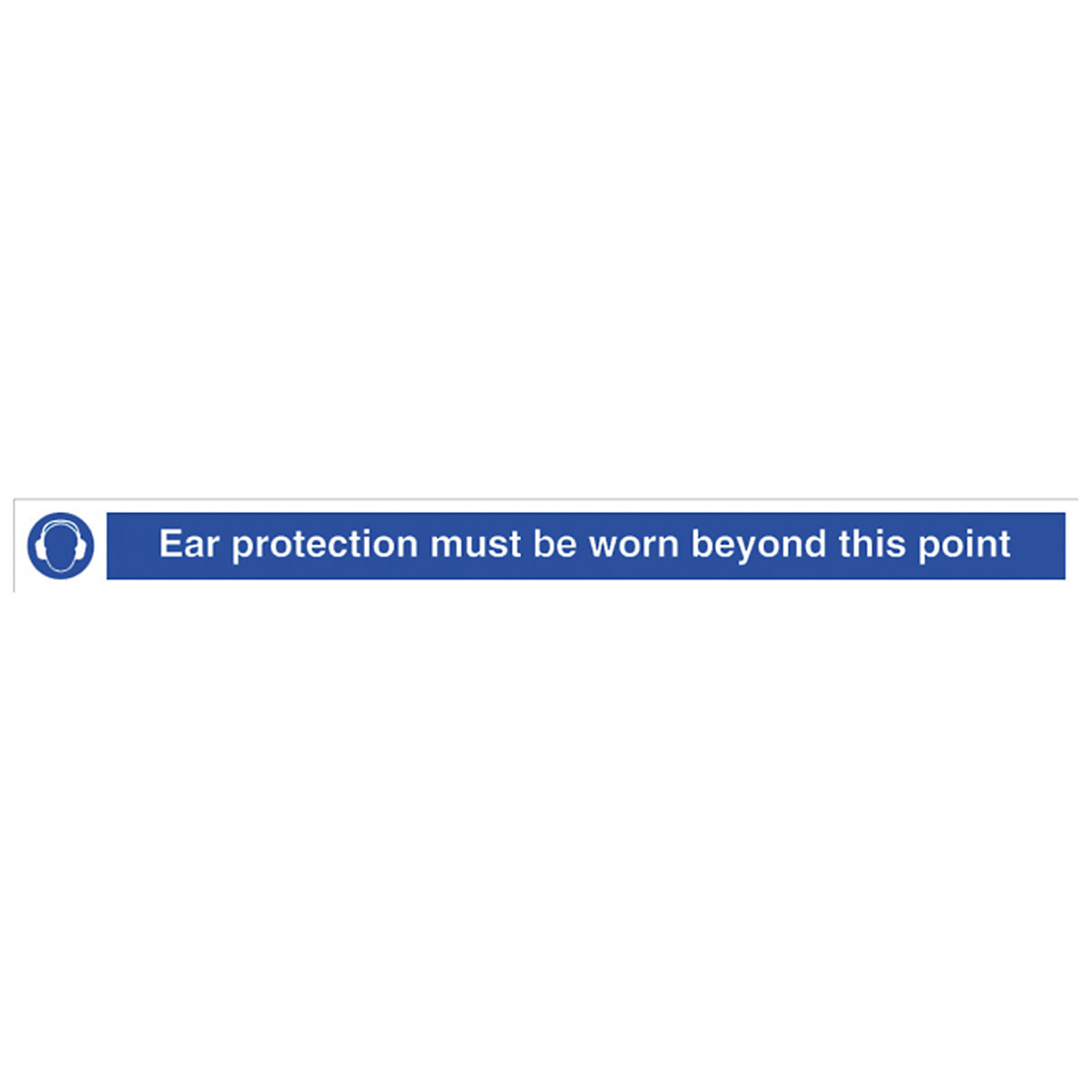 Ear Protection Must Be Worn Beyond This Point Safety Sign