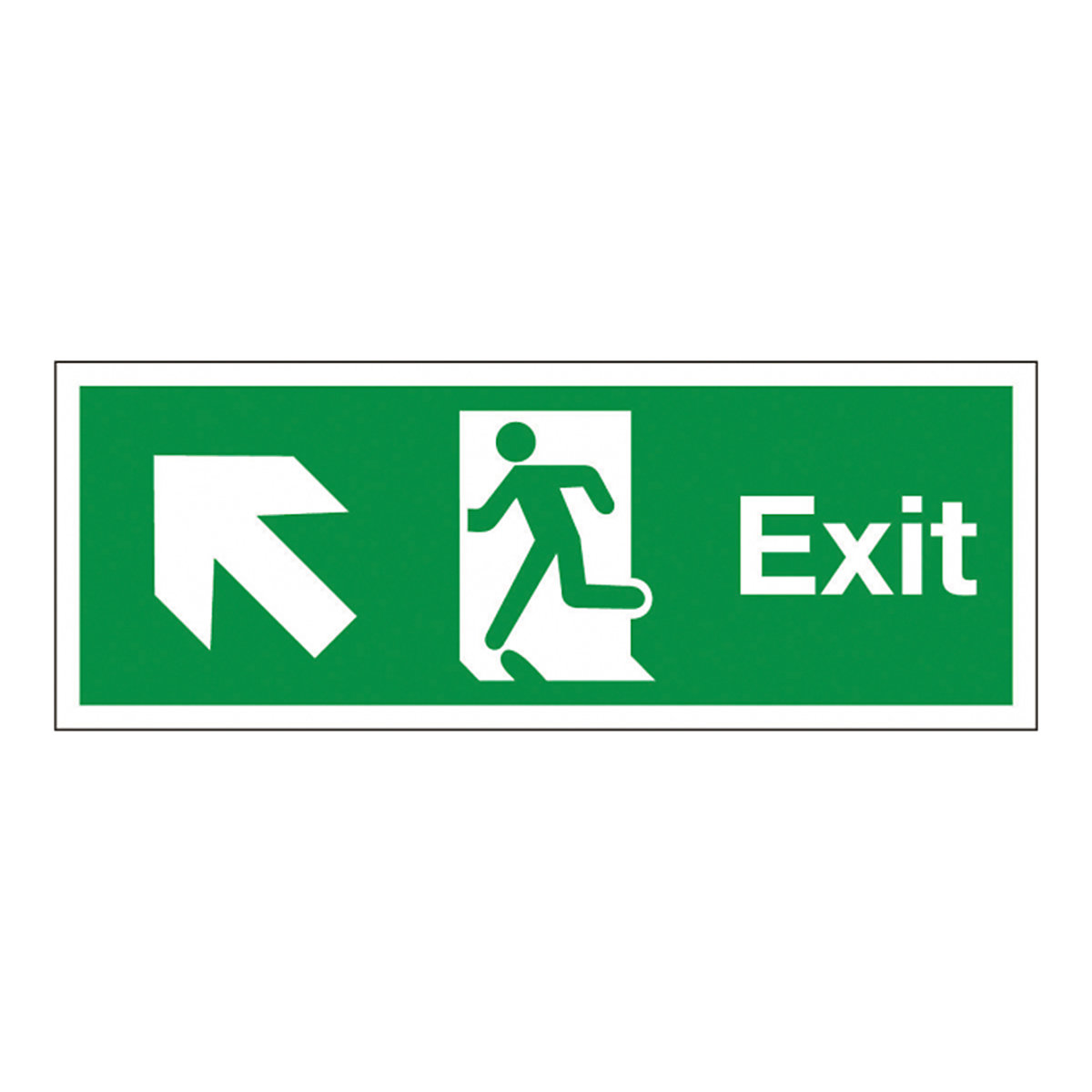 Exit Arrow Diagonal Up Left Safety Signs
