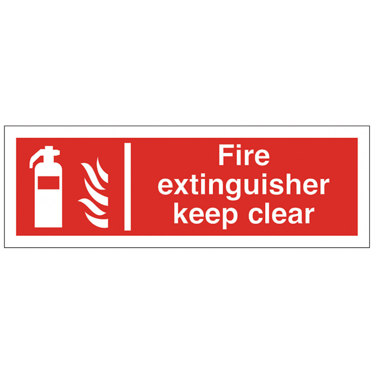Fire Equipment Keep Clear Signs | Fire Extinguisher, Fire Hose or Fire Hydrant, Fire Equipment Keep Clear Signs | Fire Extinguisher, Fire Hose or Fire Hydrant, Fire Equipment Keep Clear Signs | 300mm x 100mm | 1mm Rigid Plastic | Fire Extinguisher-1