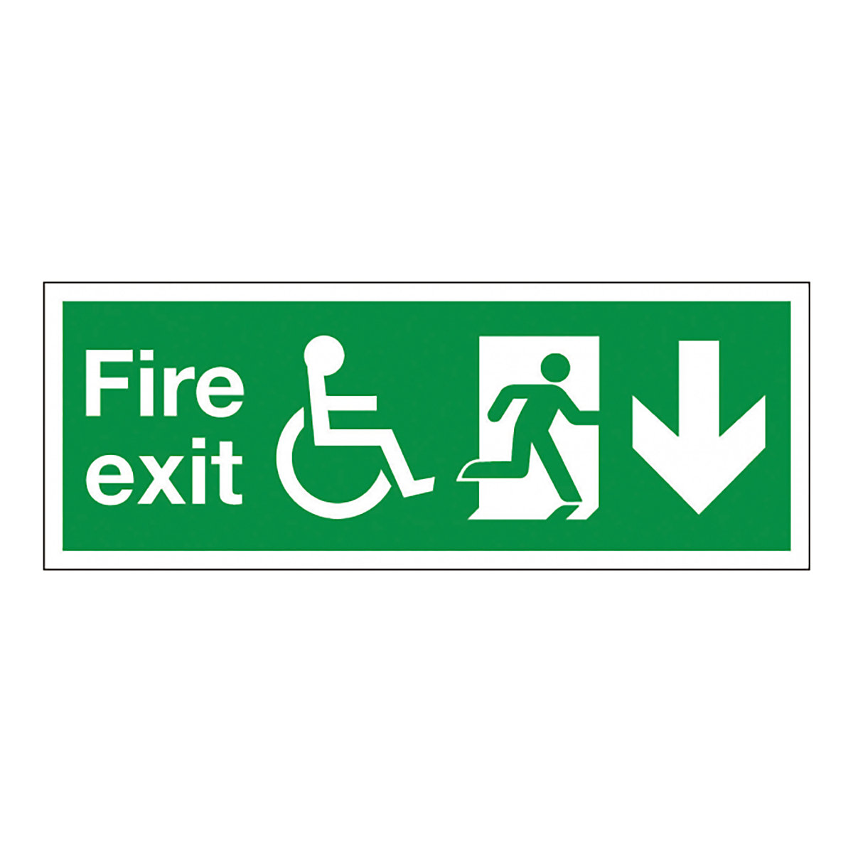 Fire Exit Down Refuge Safety Signs