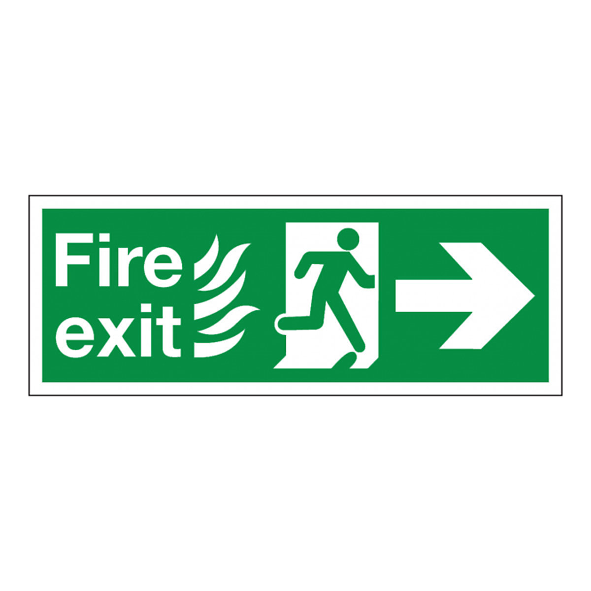 Fire Exit Running Man Arrow Right Safety Signs