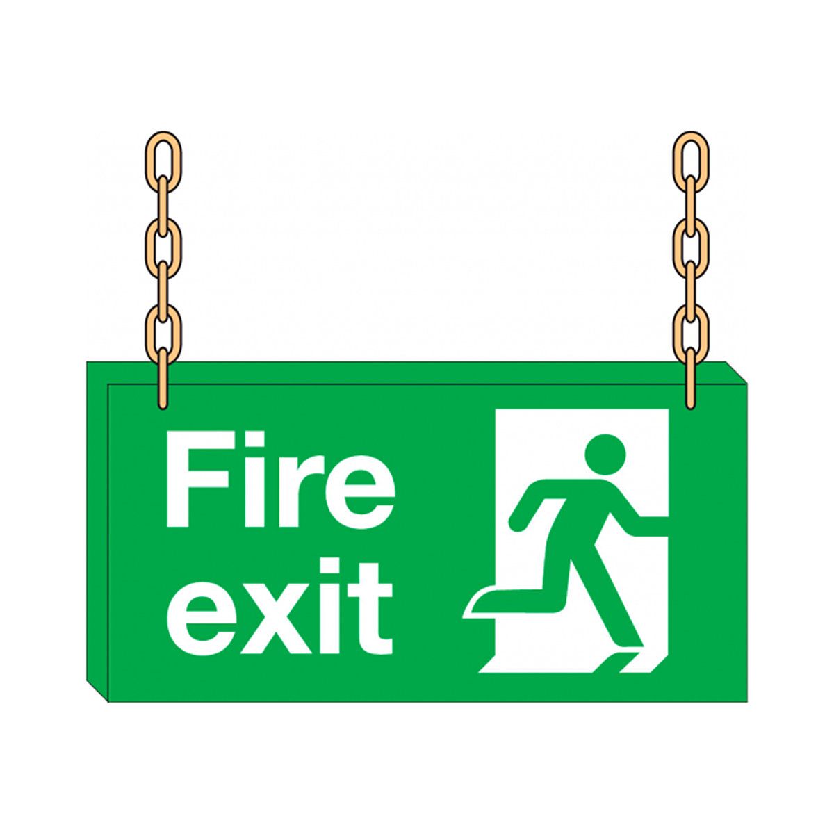 Fire Exit Running Man Safety Sign