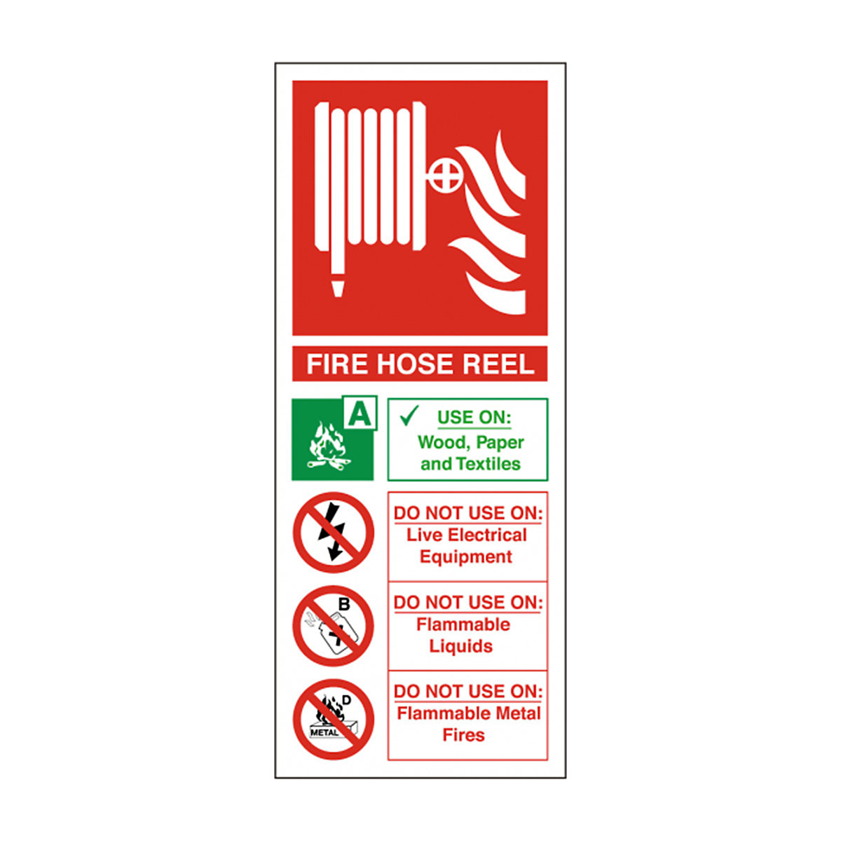 Fire Hose Reel Safety Signs From BiGDUG