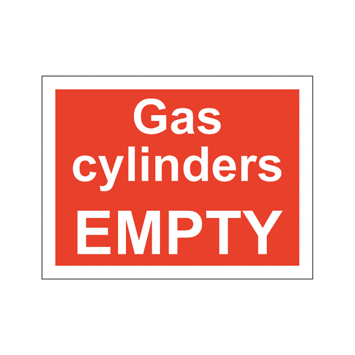Gas Cylinders Empty Safety Sign
