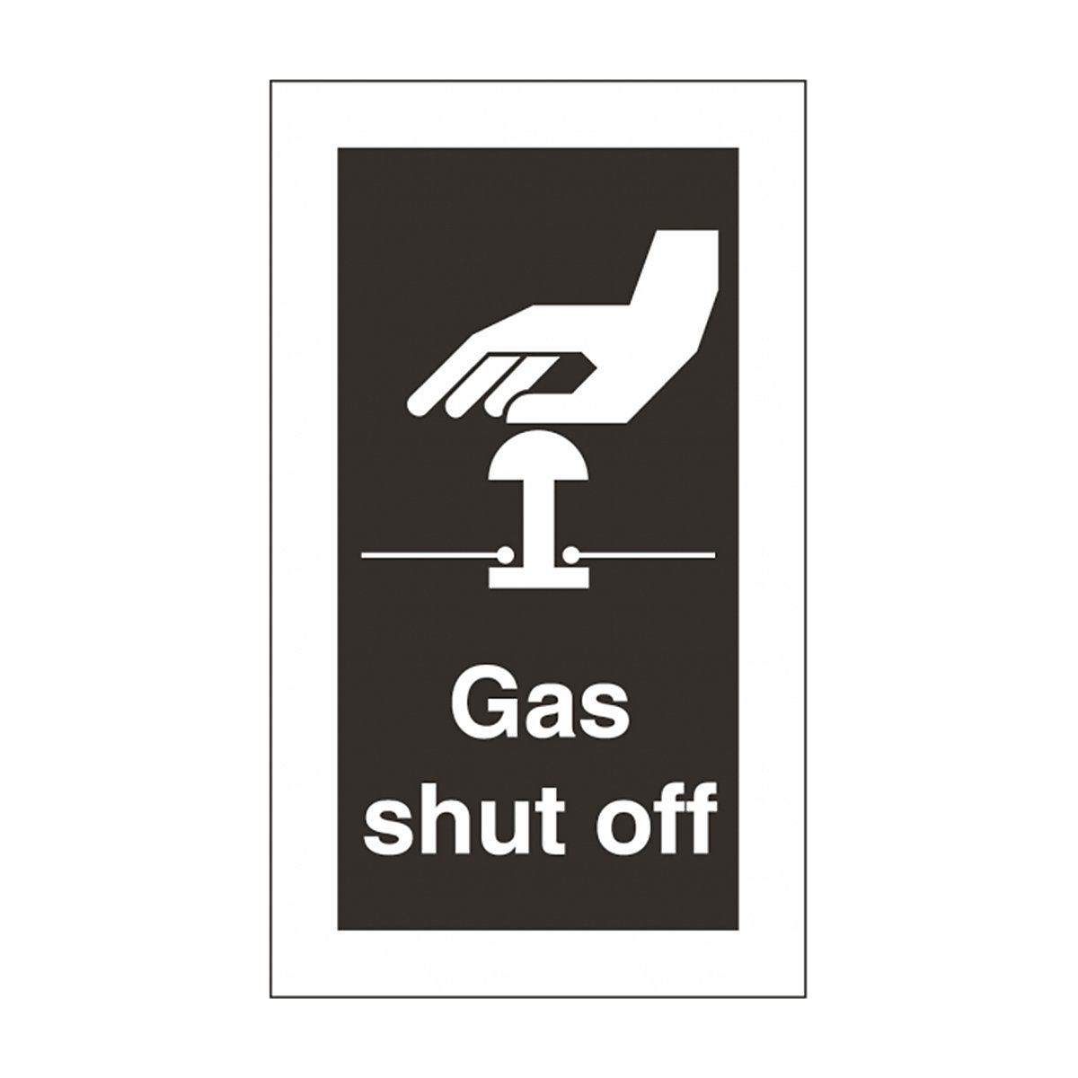 Gas Shut Off (pack Of 10 With Ties) Safety Sign