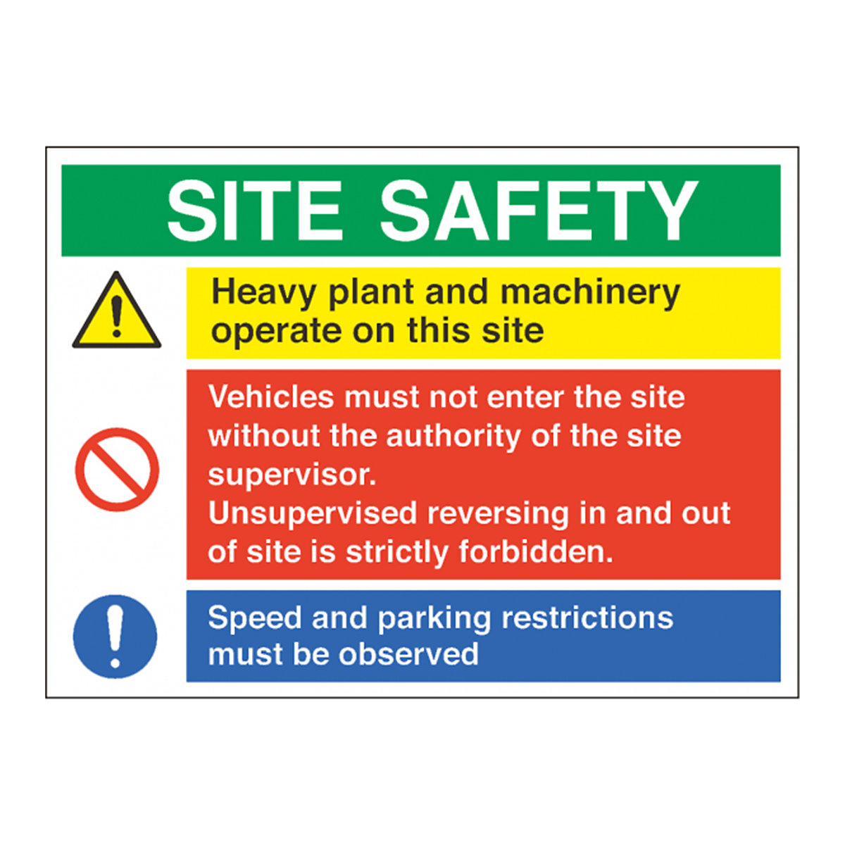 Heavy Plant & Machinery Site Safety Boards