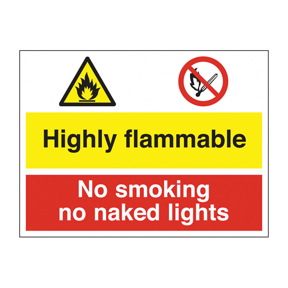Highly Flammable No Smoking Safety Sign