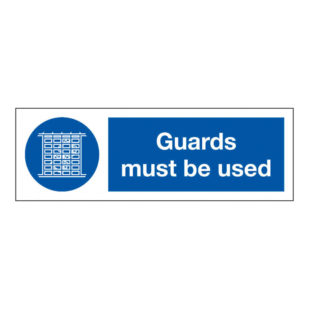 Horizontal Guards Must Be Used Safety Sign