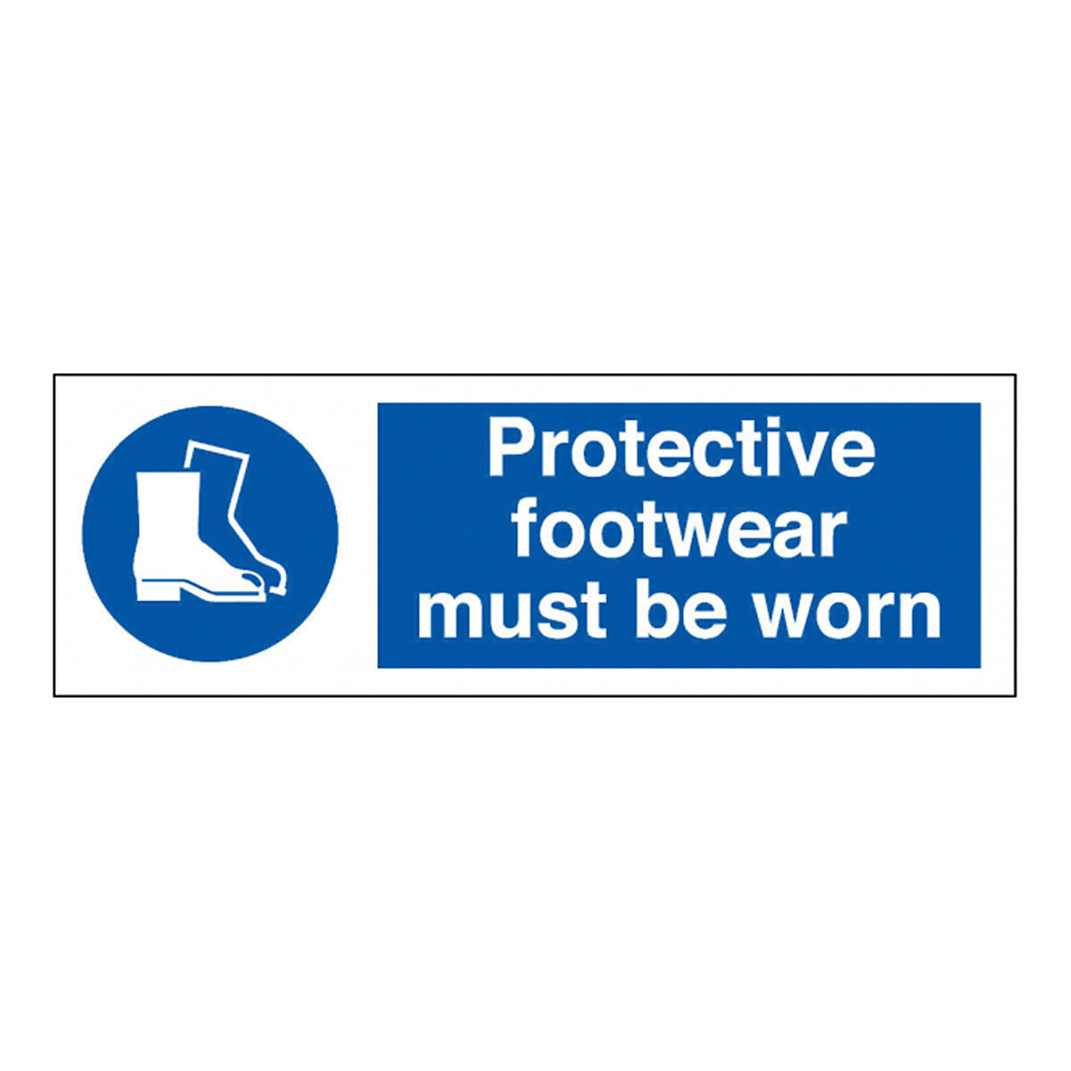 Horizontal Protective Footwear Must Be Worn Safety Sign