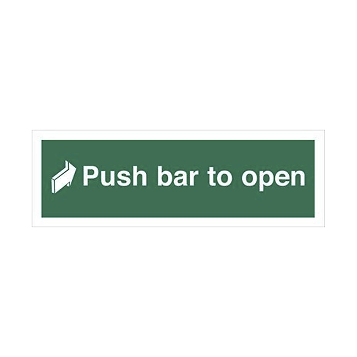 Horizontal Push Bar To Open Safety Sign