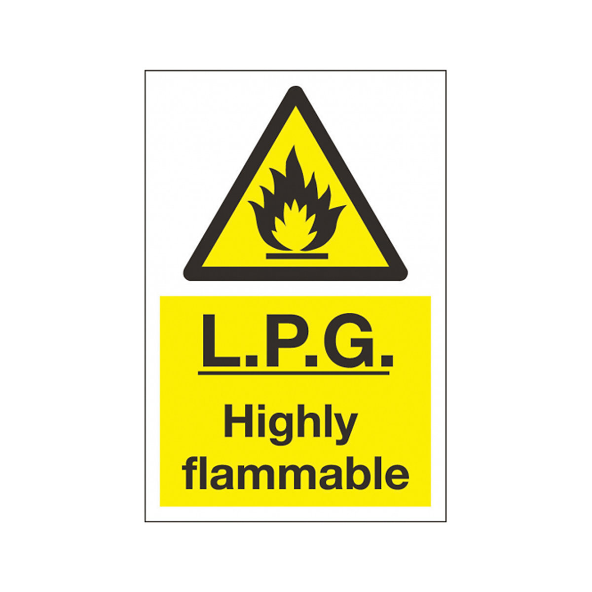 Lpg Highly Flammable Safety Sign