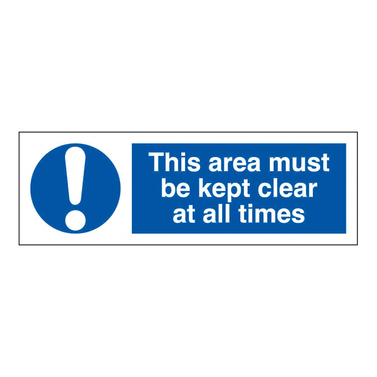 Mandatory This Area Must Be Kept Clear Safety Sign