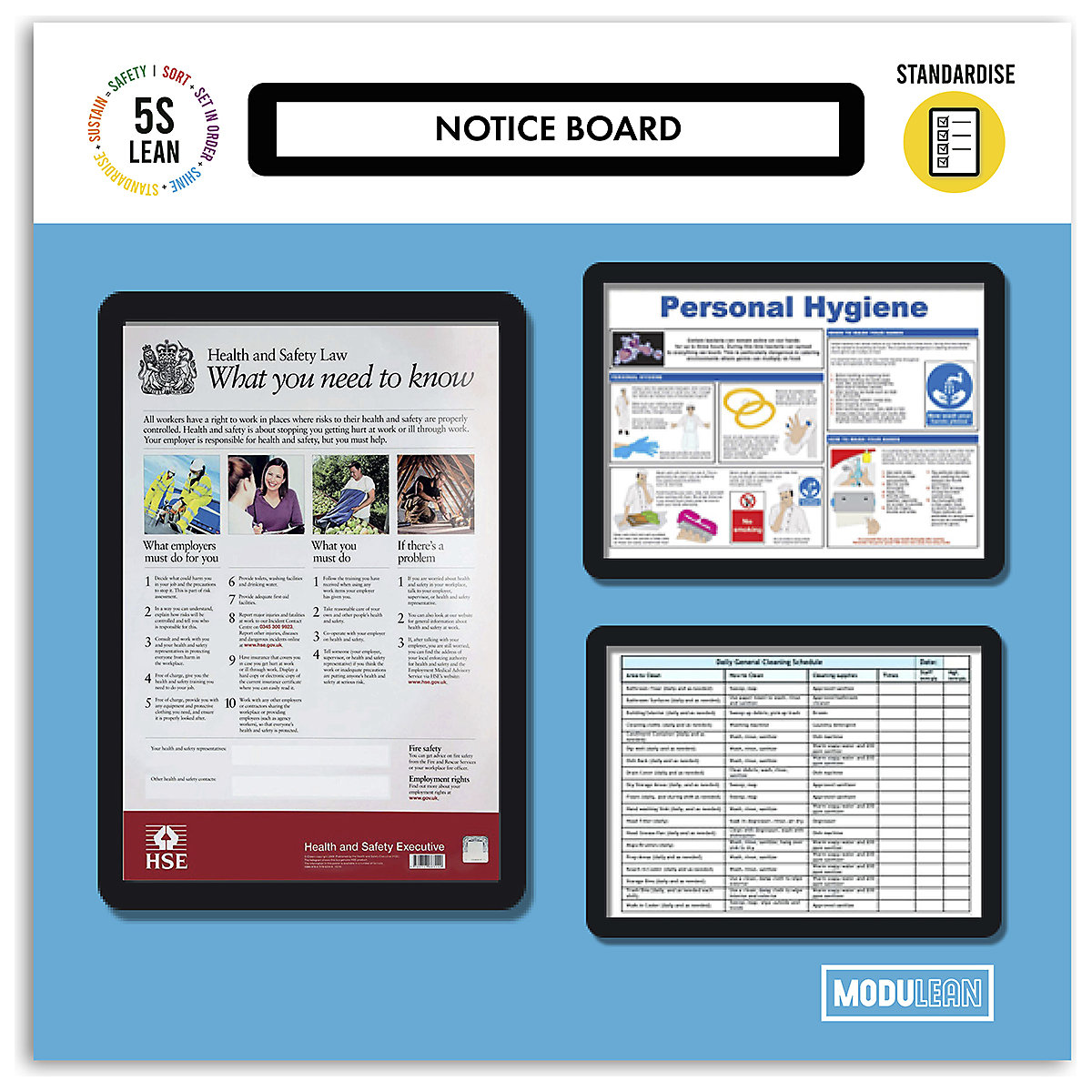 Modulean Lite Shadow Boards | 500h x 500w | With Optional Mobile Stand