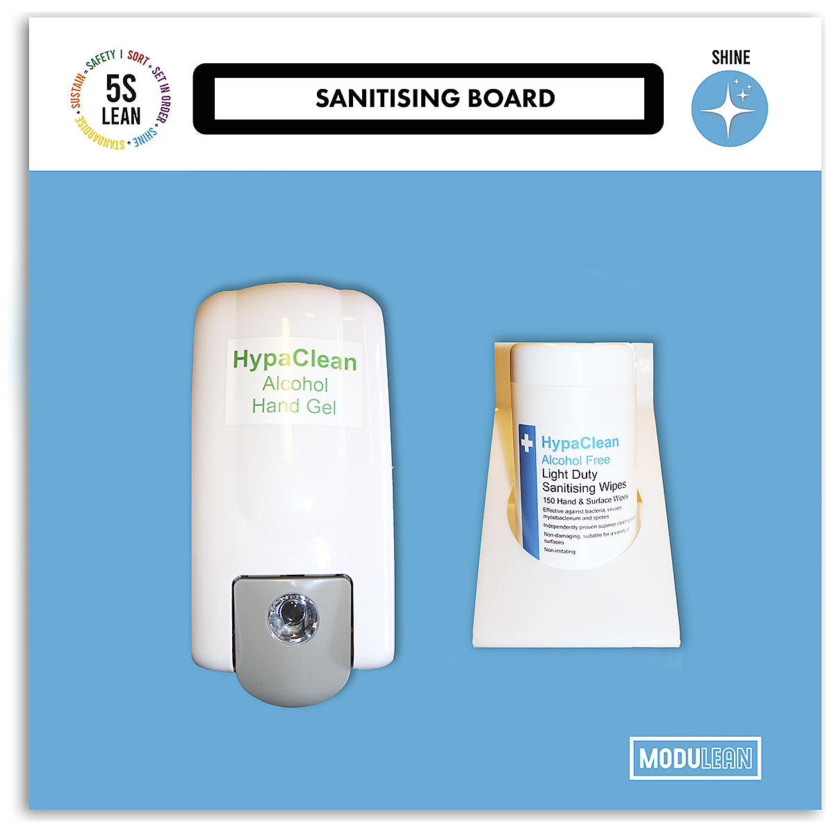 Modulean Lite Shadow Boards | 500h x 500w | With Optional Mobile Stand, Modulean Lite Shadow Boards | 500h x 500w | With Optional Mobile Stand, Modulean Lite Shadow Board | Sanitising Board | 500h x 500w mm | Blue-12