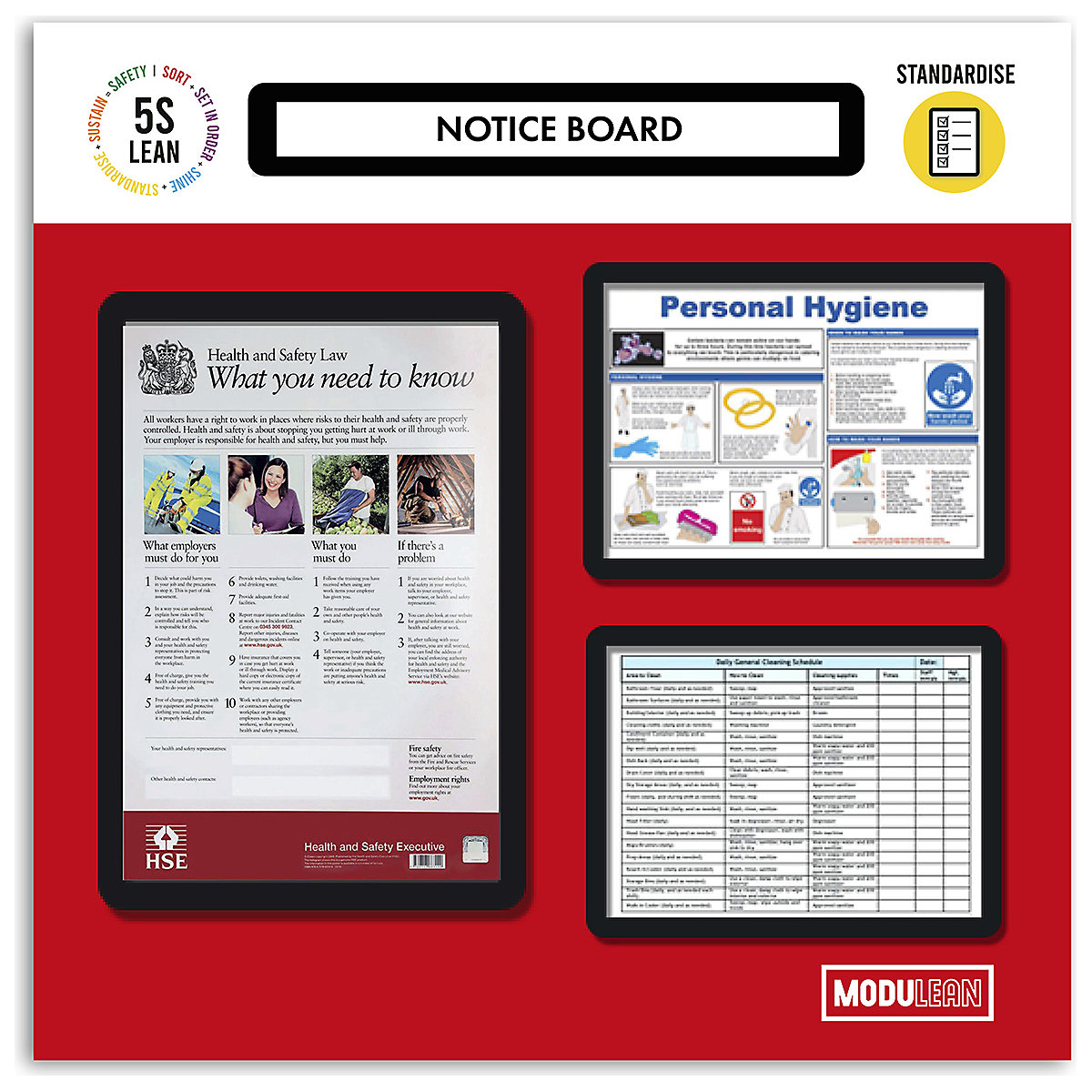 Modulean Lite Shadow Boards | 500h x 500w | With Optional Mobile Stand