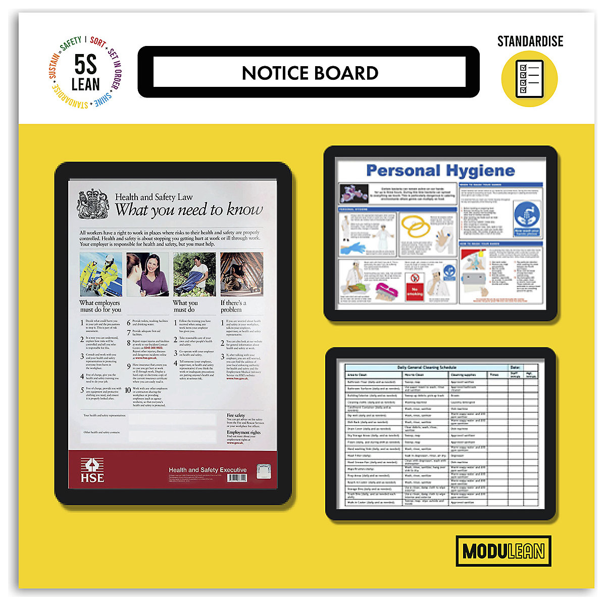 Modulean Lite Shadow Boards | 500h x 500w | With Optional Mobile Stand, Modulean Lite Shadow Boards | 500h x 500w | With Optional Mobile Stand, Modulean Lite Shadow Board | Notice Board | 500h x 500w mm | Yellow-11