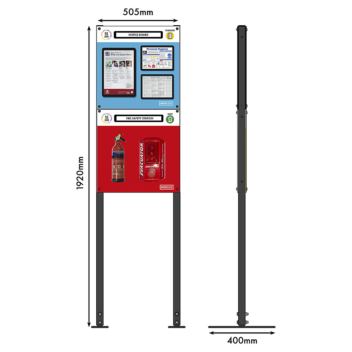 Modulean Lite Shadow Boards | 500h x 500w | With Optional Mobile Stand (Product illustration 7)-6