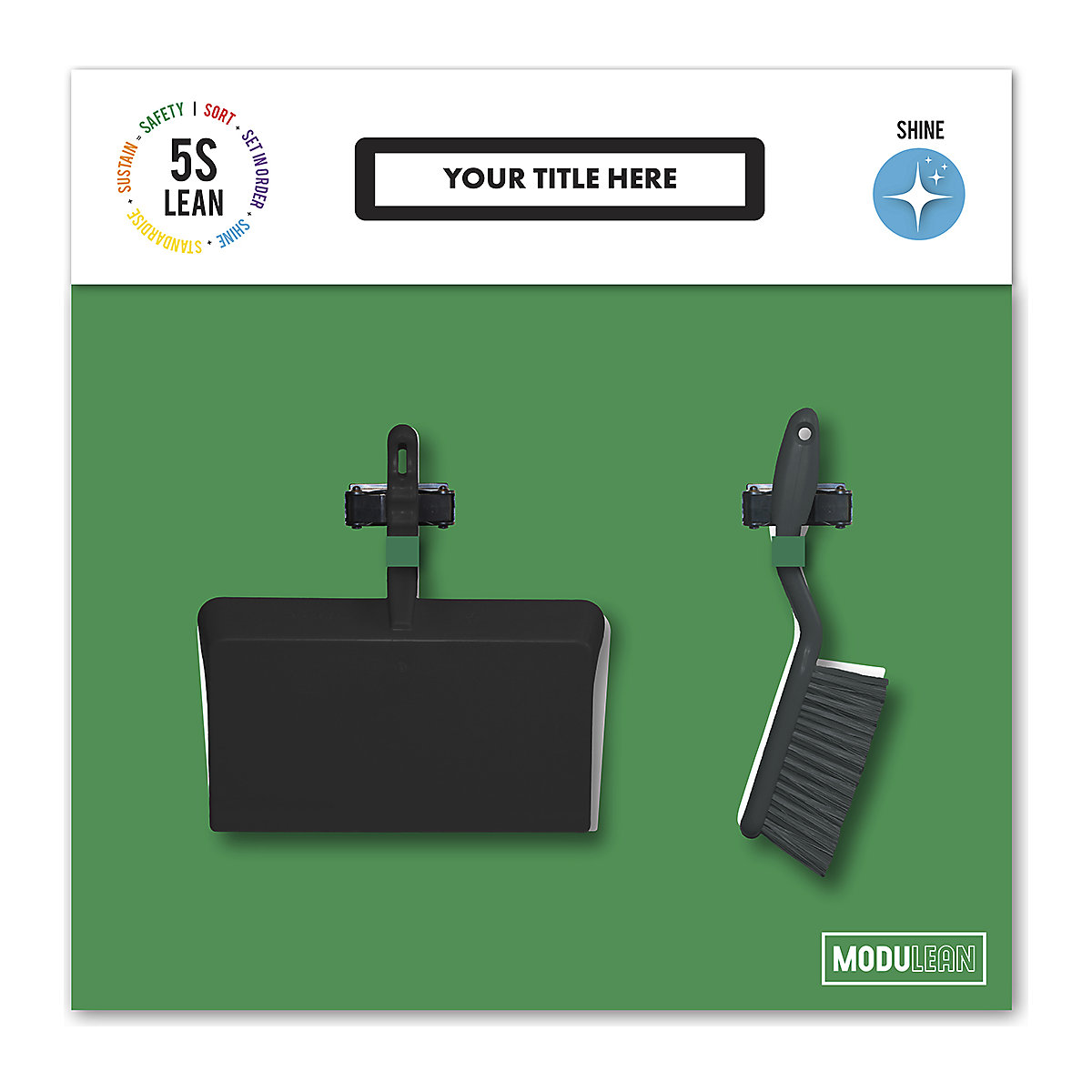 Modulean Shadow Boards | 750h x 750w mm, Modulean Shadow Boards | 750h x 750w mm, Modulean Shadow Board | Cleaning Board Dry | 750h x 750w mm | Green-6
