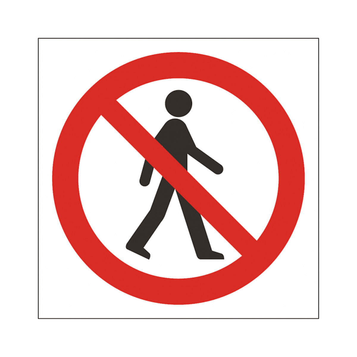No Admittance Symbol Safety Sign