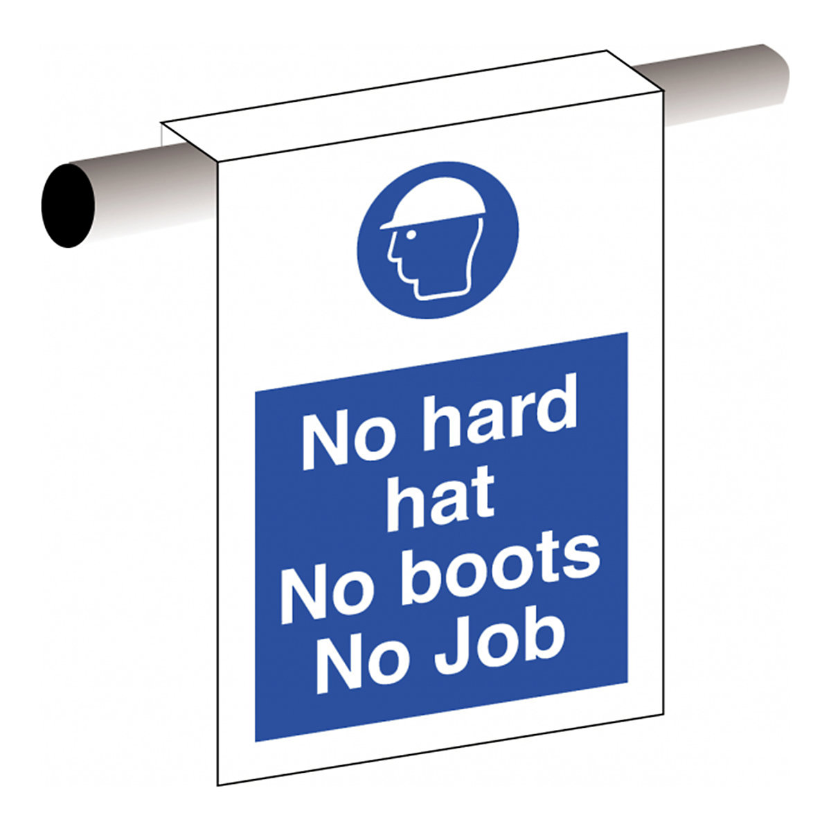 No Hard Hat No Boots No Job Safety Sign