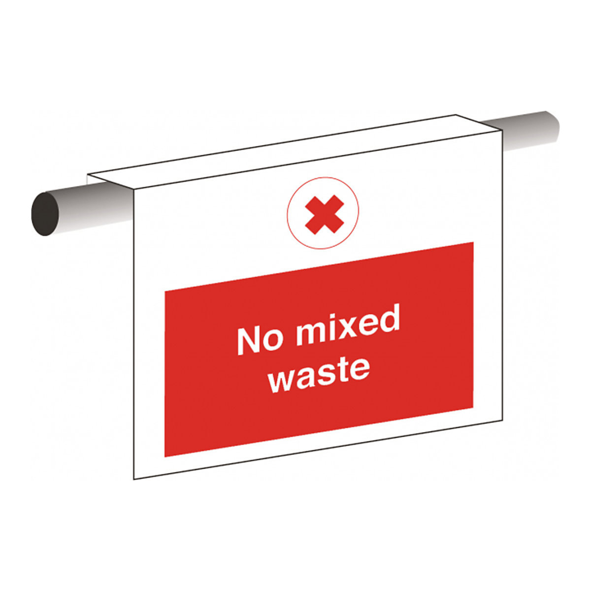 No Mixed Waste Safety Sign