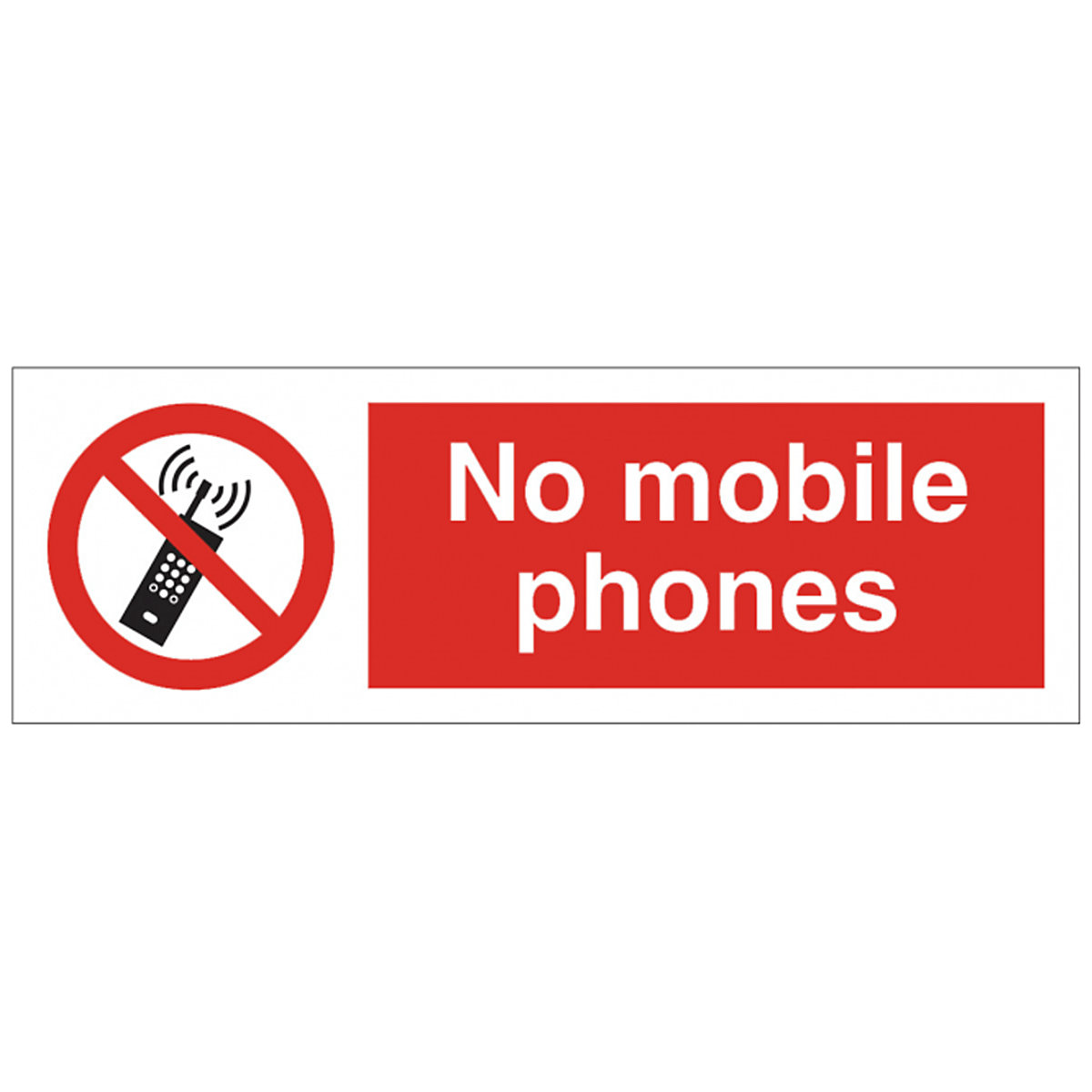 No Mobile Phones Safety Sign