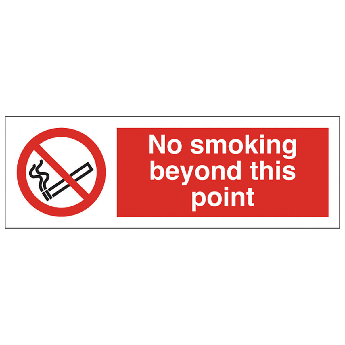 No Smoking Beyond This Point Safety Sign With BiGDUG