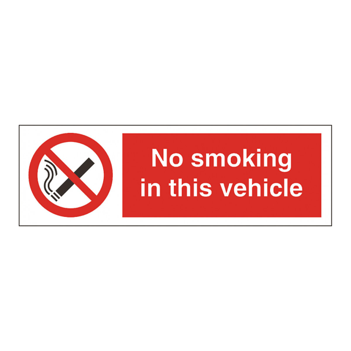 No Smoking In This Vehicle Safety Sign