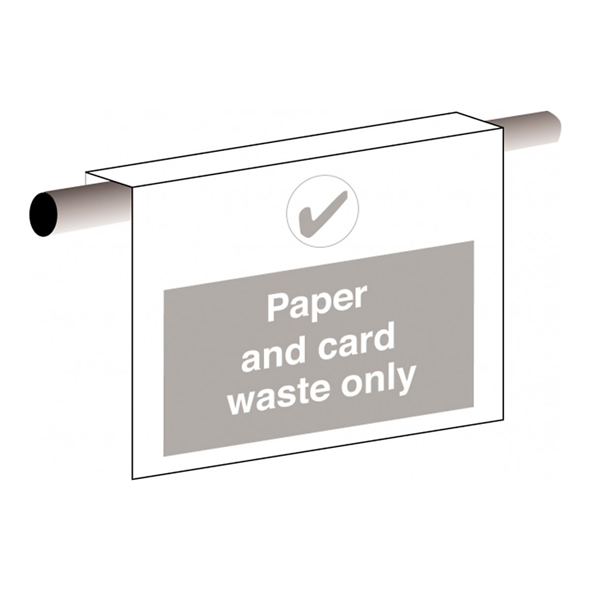 Paper And Card Waste Only Safety Sign