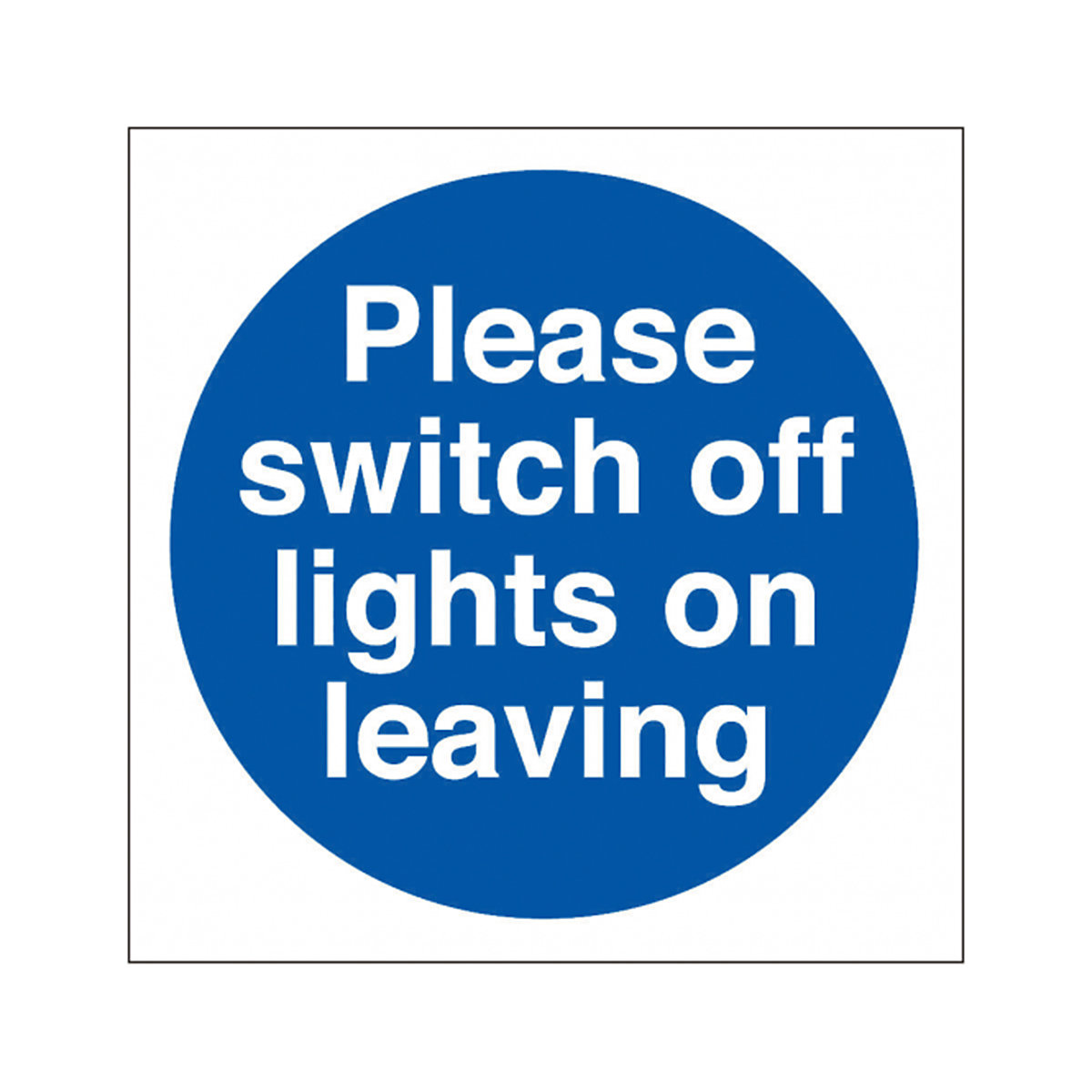 Please Switch Off Lights Safety Signs