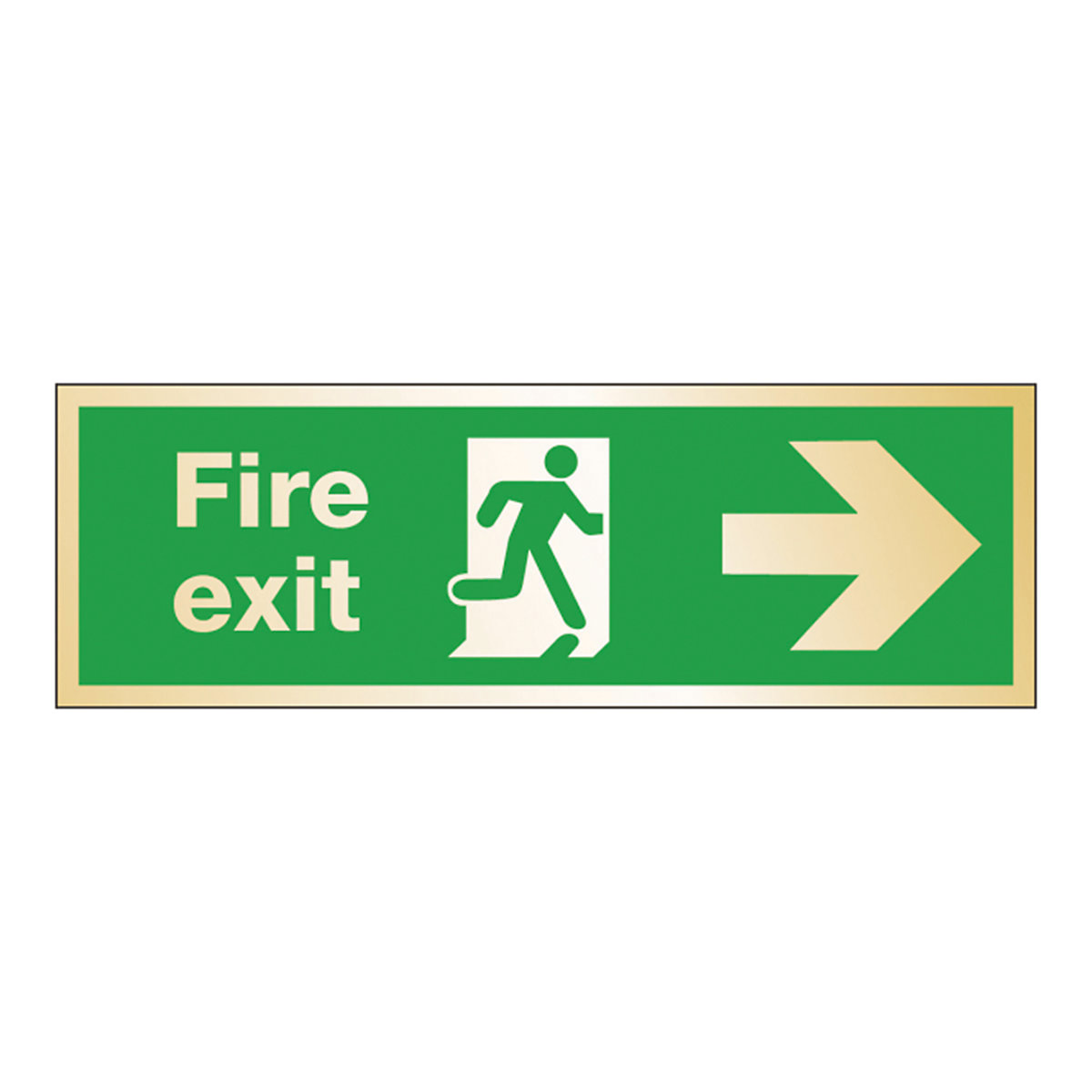 Prestige Gold & Silver Effect Fire Exit Signs